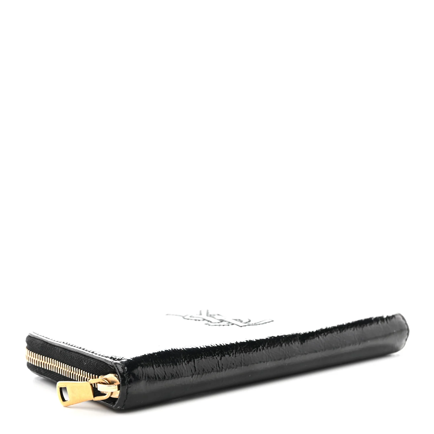 Textured Patent Monogram Belle De Jour Zip Around Wallet Black - Image 4