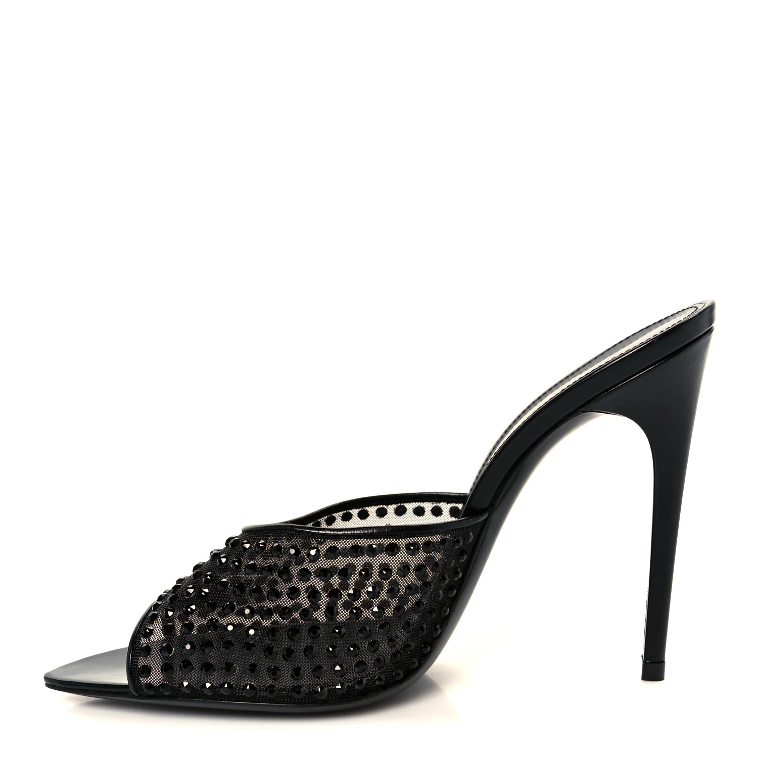 Tulle Strass Gippy 110 Mule Sandals 37.5 Black