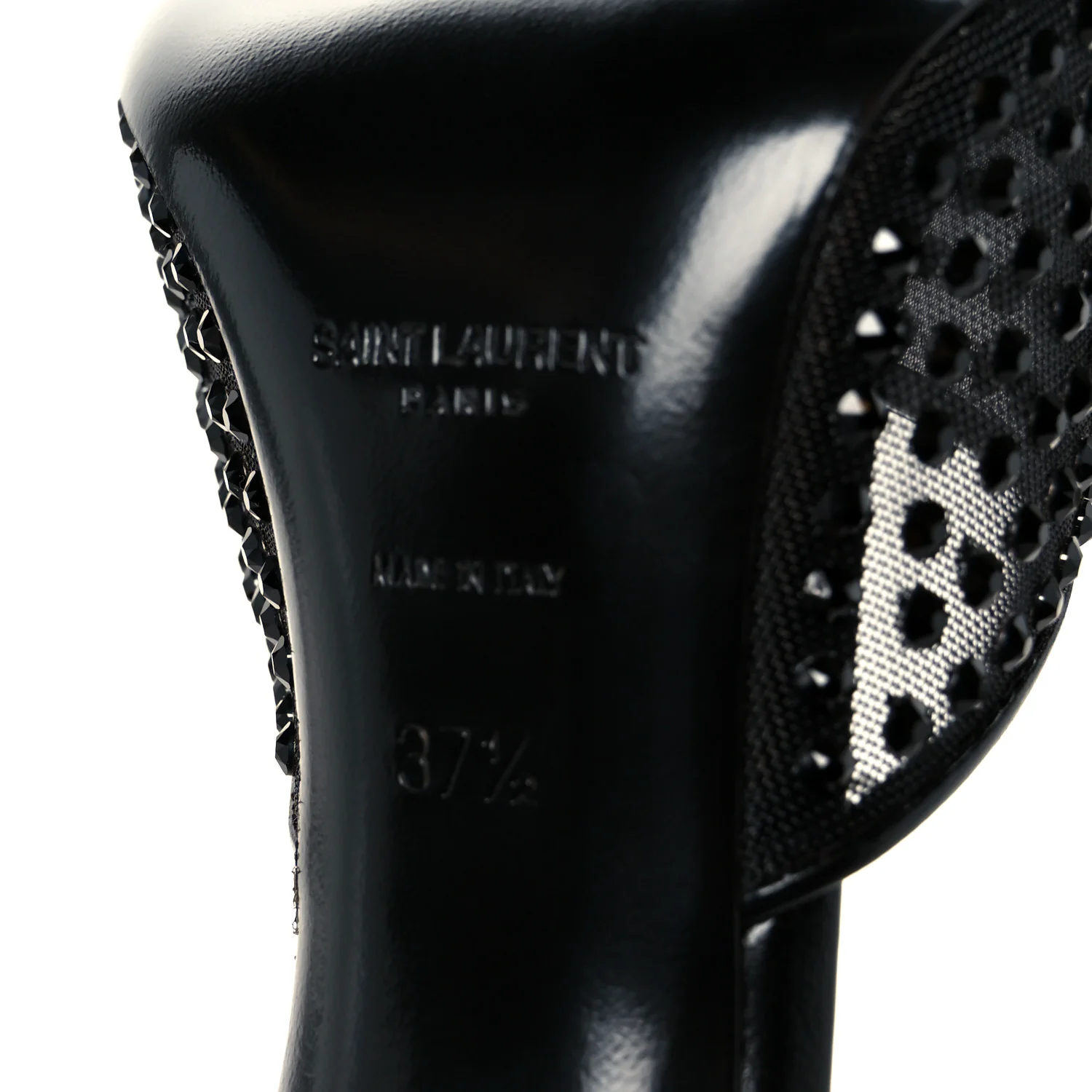 Tulle Strass Gippy 110 Mule Sandals 37.5 Black - Image 8