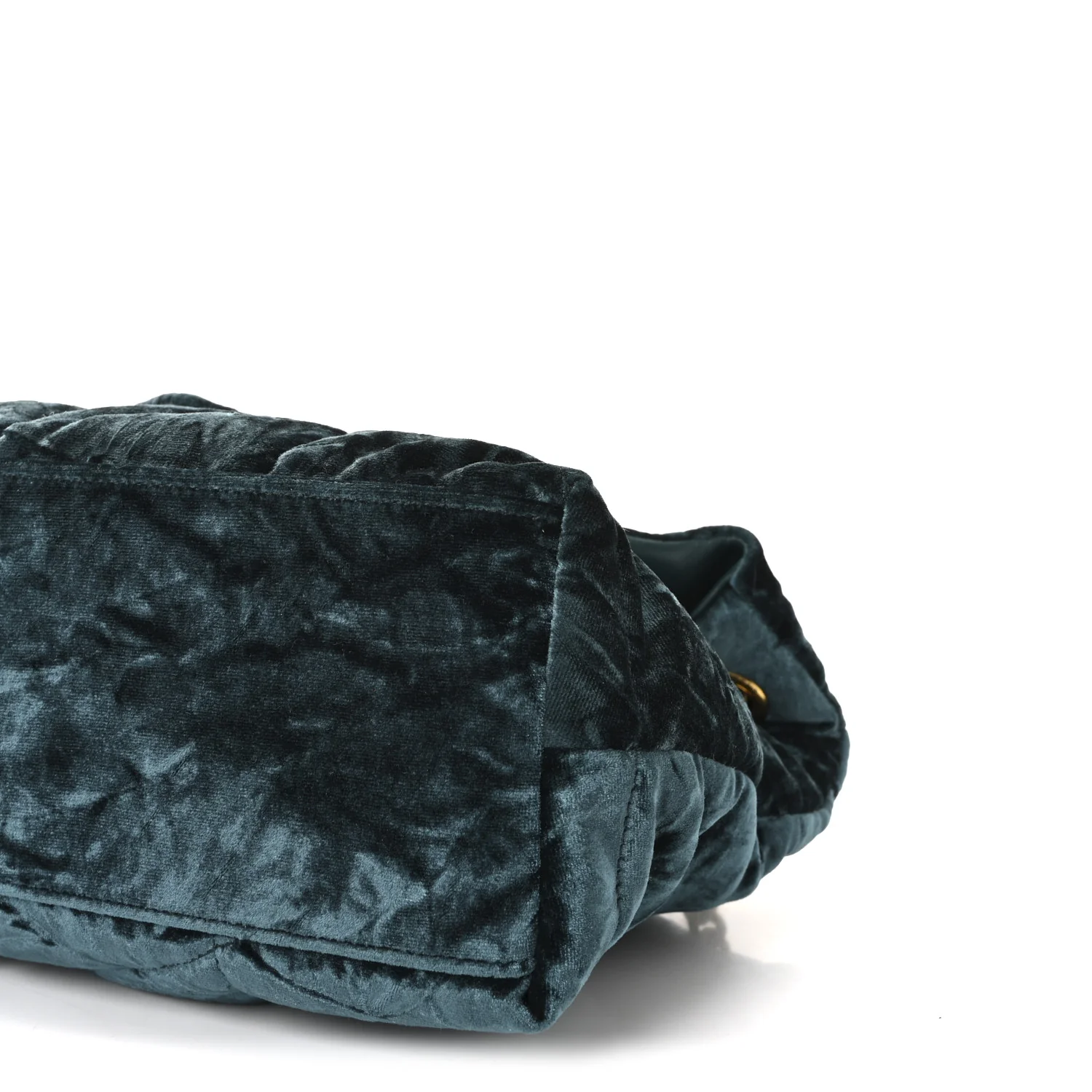 Velvet Y Quilted Monogram Small Loulou Chain Satchel Dark Green - Image 9