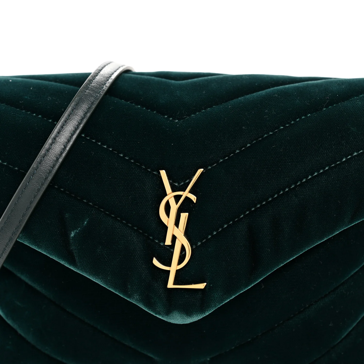 Velvet Y Quilted Monogram Toy Loulou Chain Satchel Dark Ottanio - Image 7