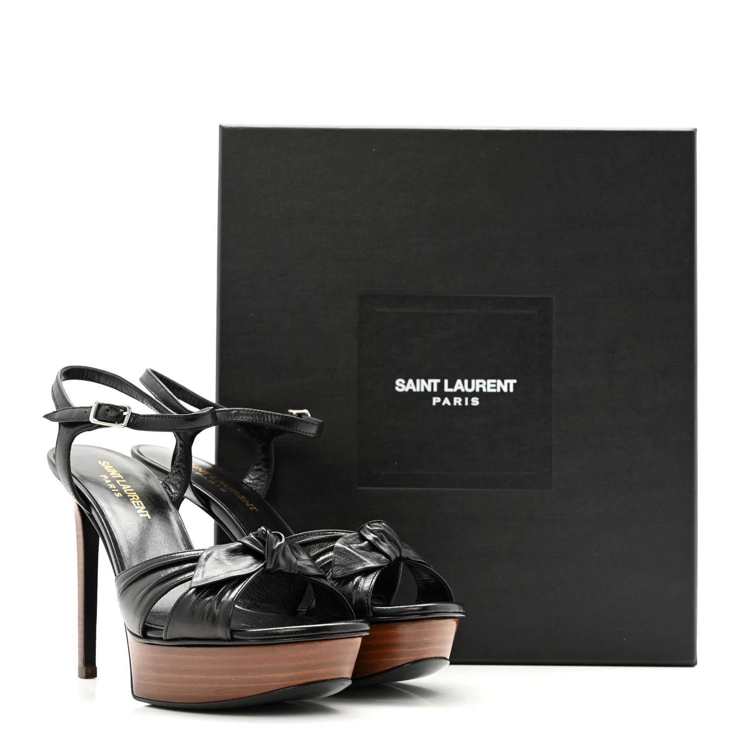 Vendome Bianca Bow Sandals 36.5 Black - Image 13