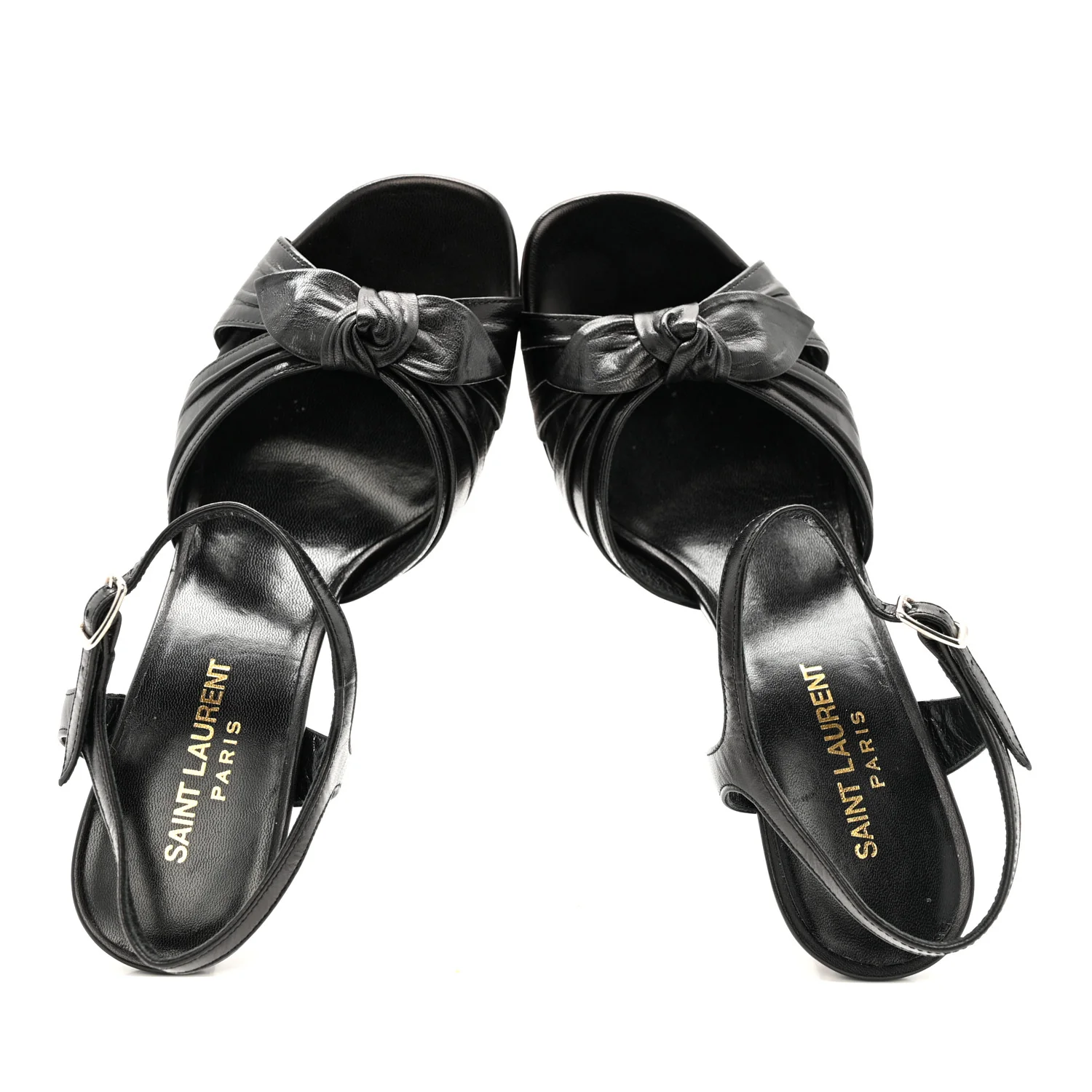 Vendome Bianca Bow Sandals 36.5 Black - Image 2