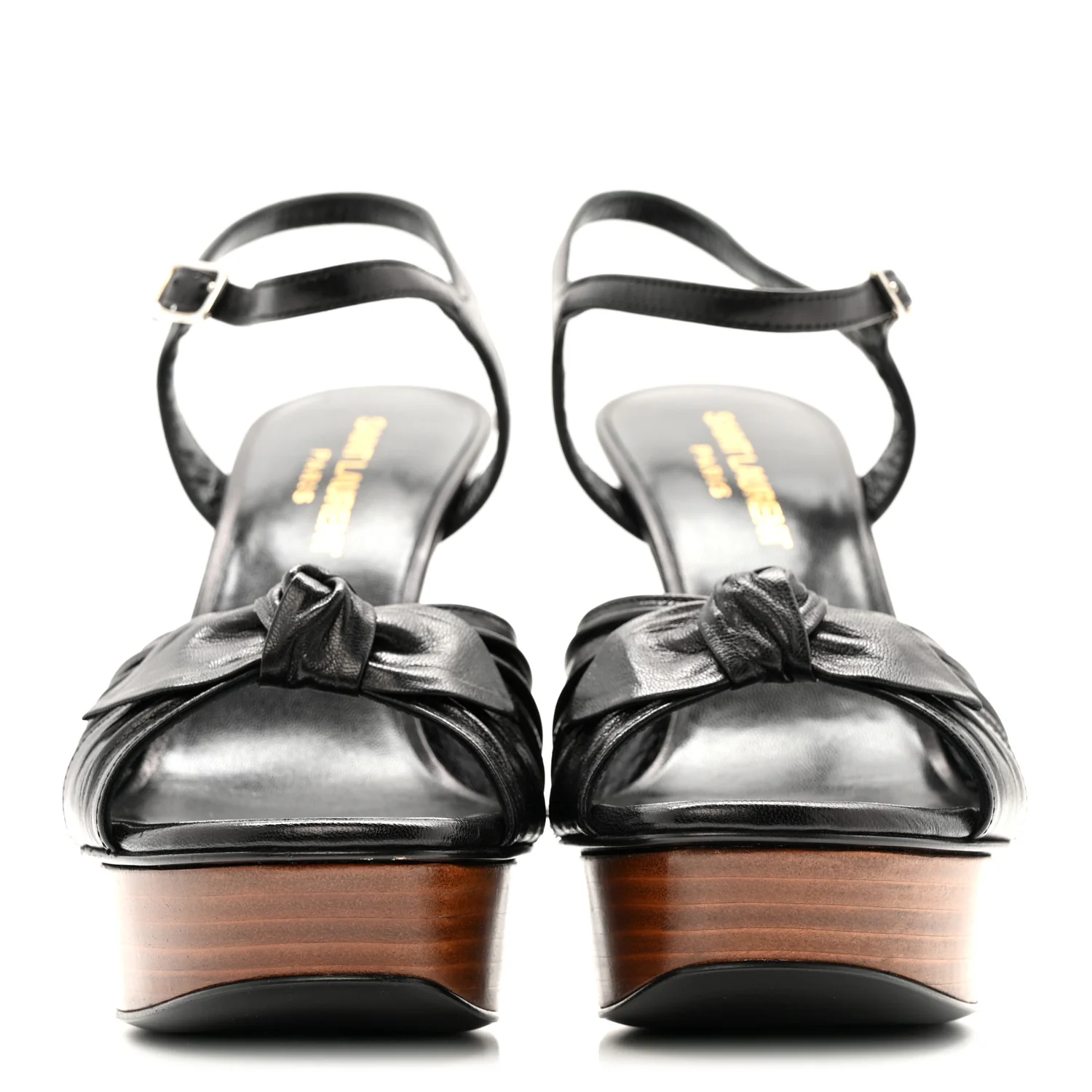 Vendome Bianca Bow Sandals 36.5 Black - Image 3