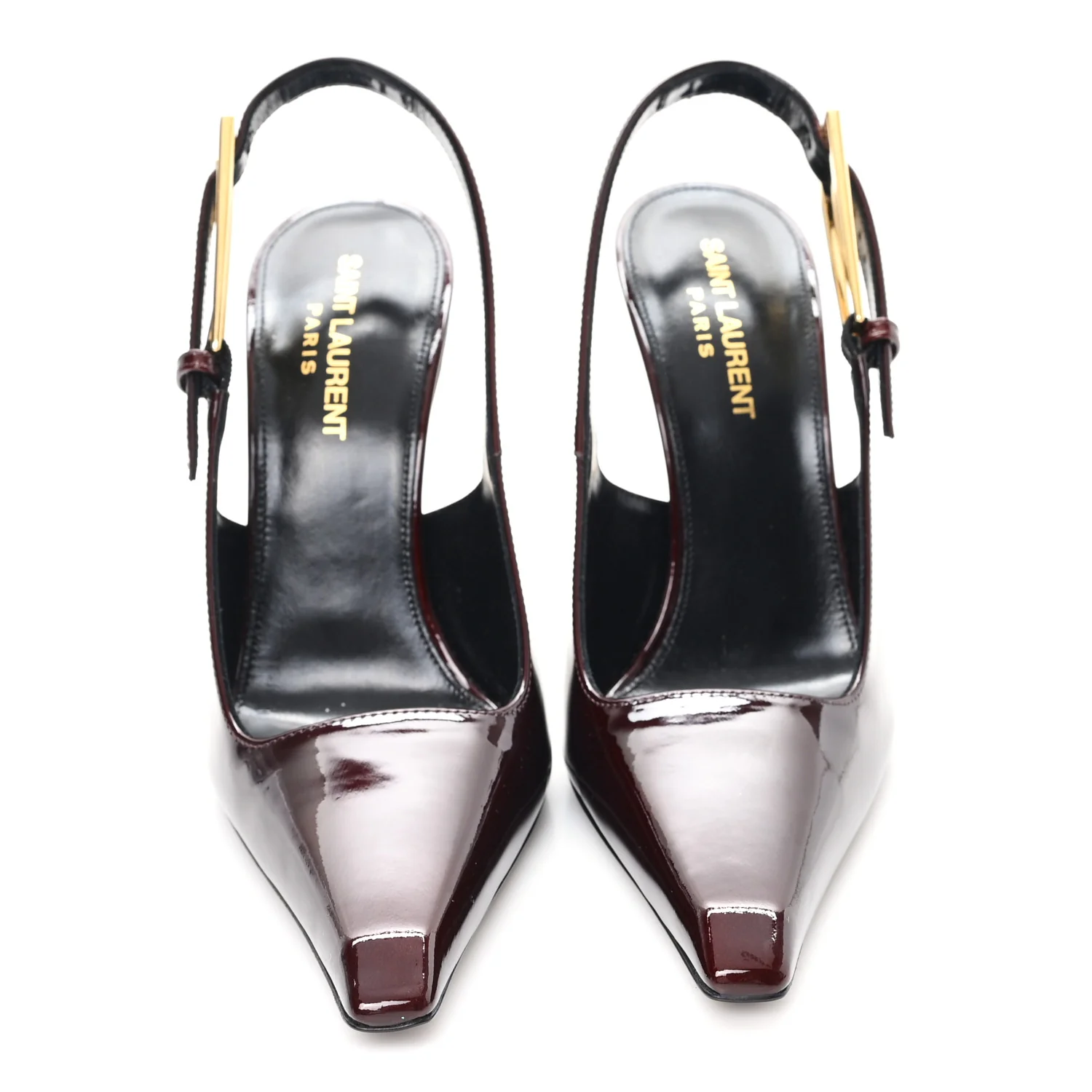 Vernice Gloss Lee 110 Slingback Pumps 36.5 Marron Glacé - Image 3