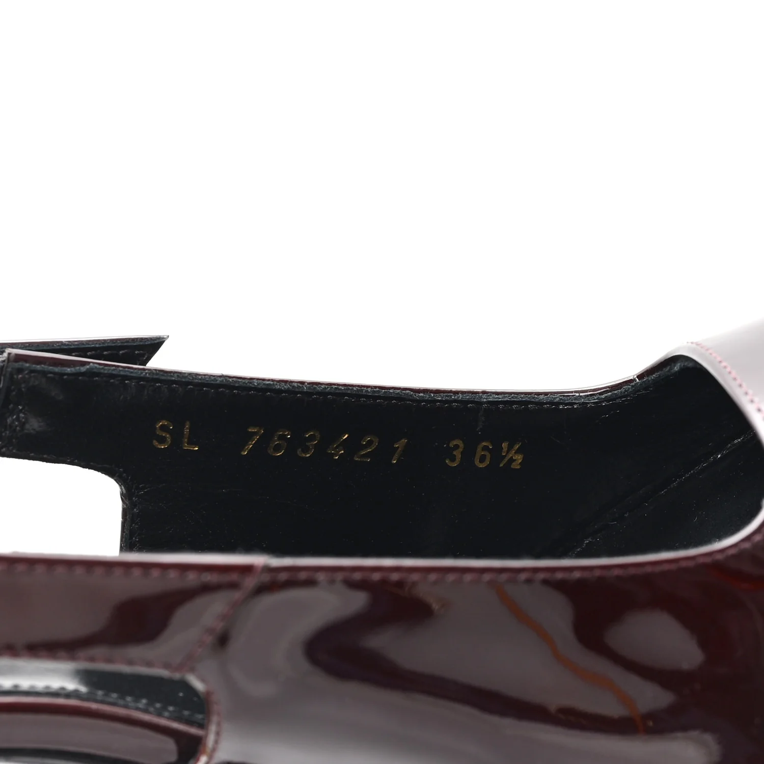 Vernice Gloss Lee 110 Slingback Pumps 36.5 Marron Glacé - Image 9