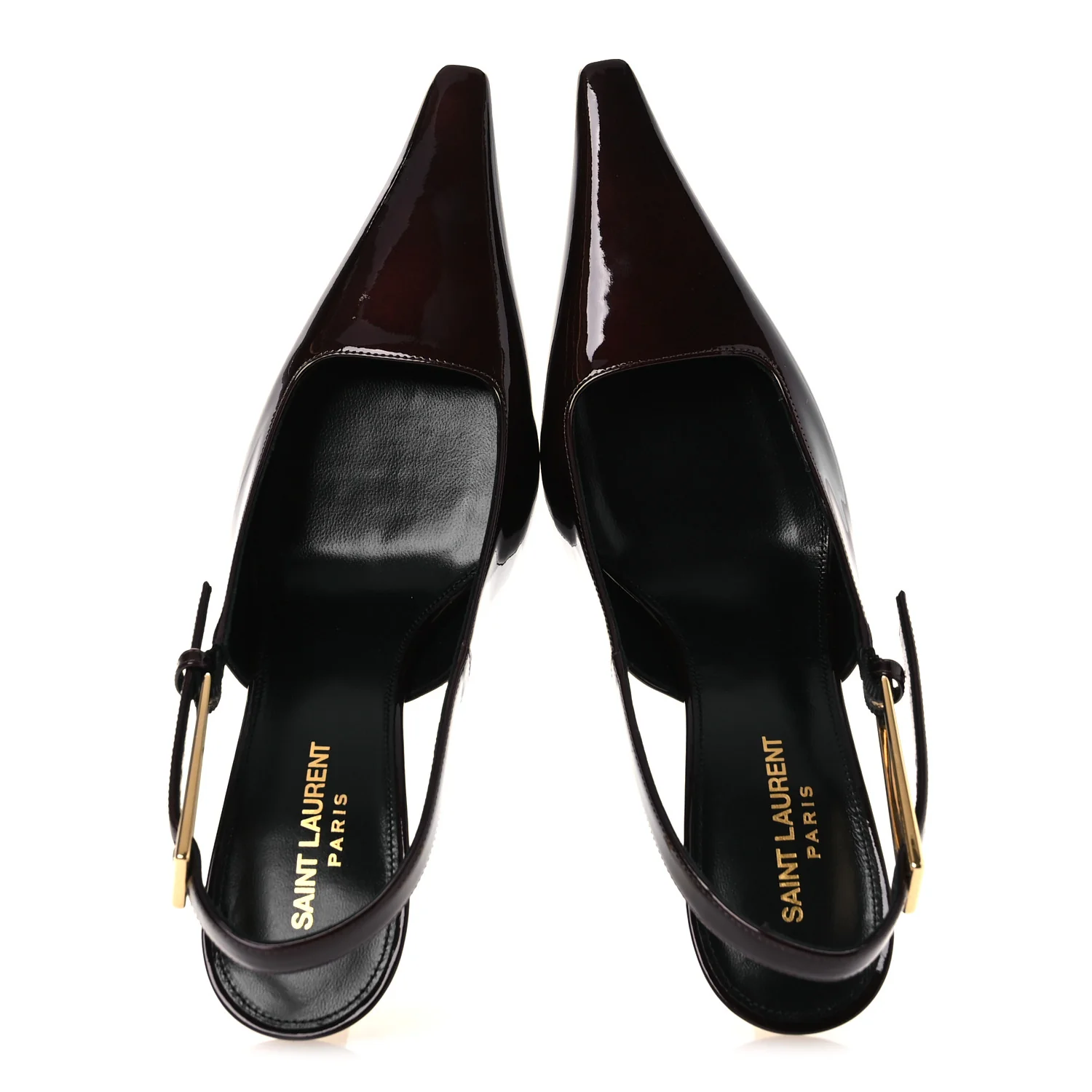 Vernice Gloss Lee 75 Slingback Pumps 38.5 Marron Glacé - Image 2