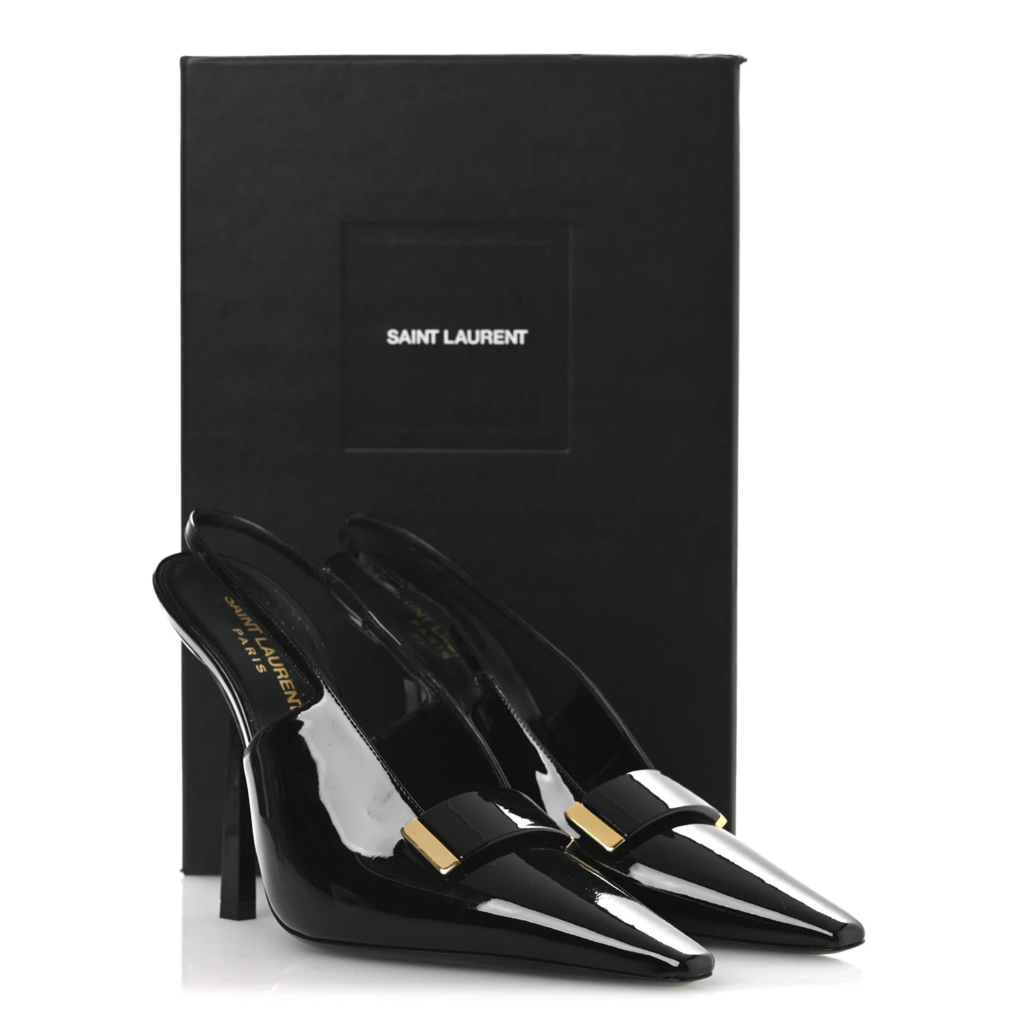 Vernice Grupy Madame 115mm Slingback Pumps 38 Black - Image 13