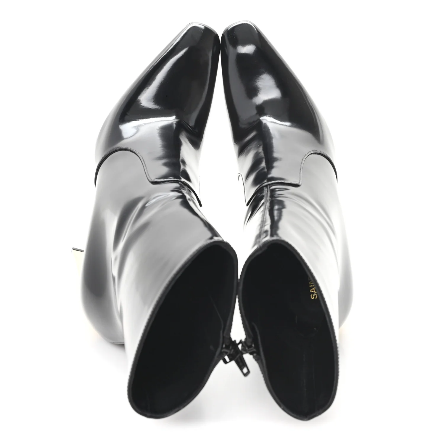 Vitello Marilyn Auteuil 105 Ankle Zip Boots 40 Black - Image 2