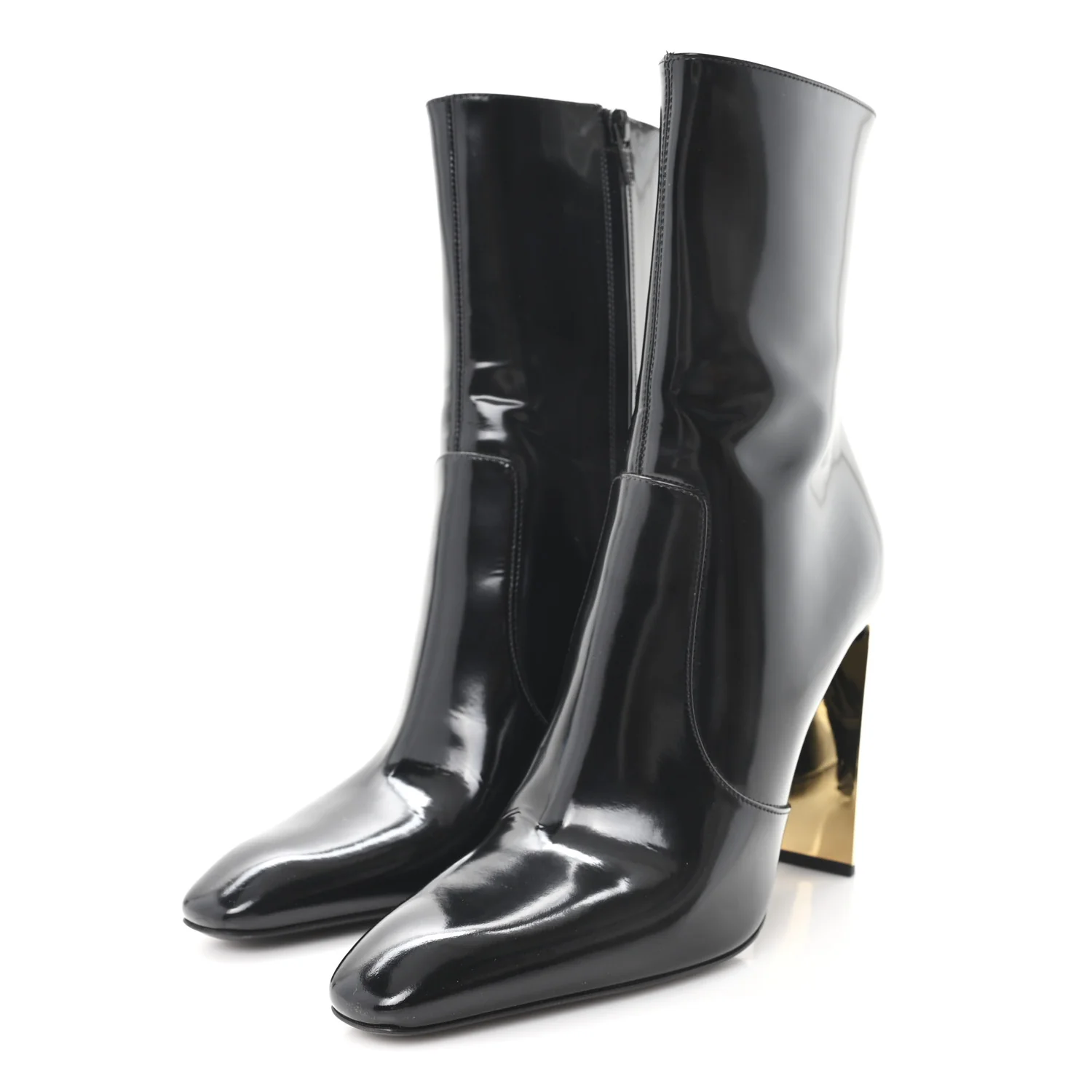 Vitello Marilyn Auteuil 105 Ankle Zip Boots 40 Black - Image 4
