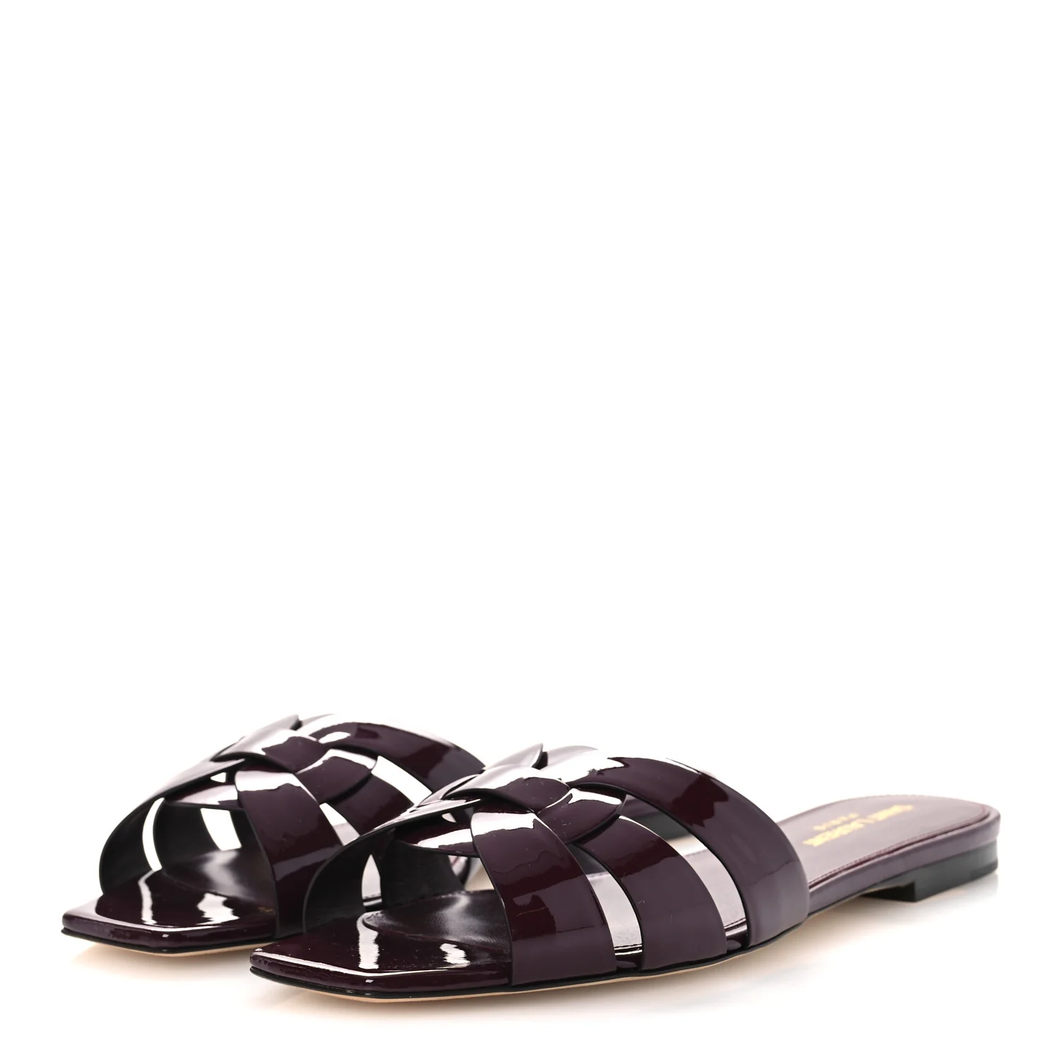 Vitello Vernice Tribute 05 Slide Sandals 38 Barolo - Image 4