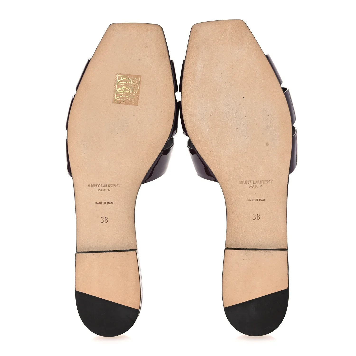 Vitello Vernice Tribute 05 Slide Sandals 38 Barolo - Image 7
