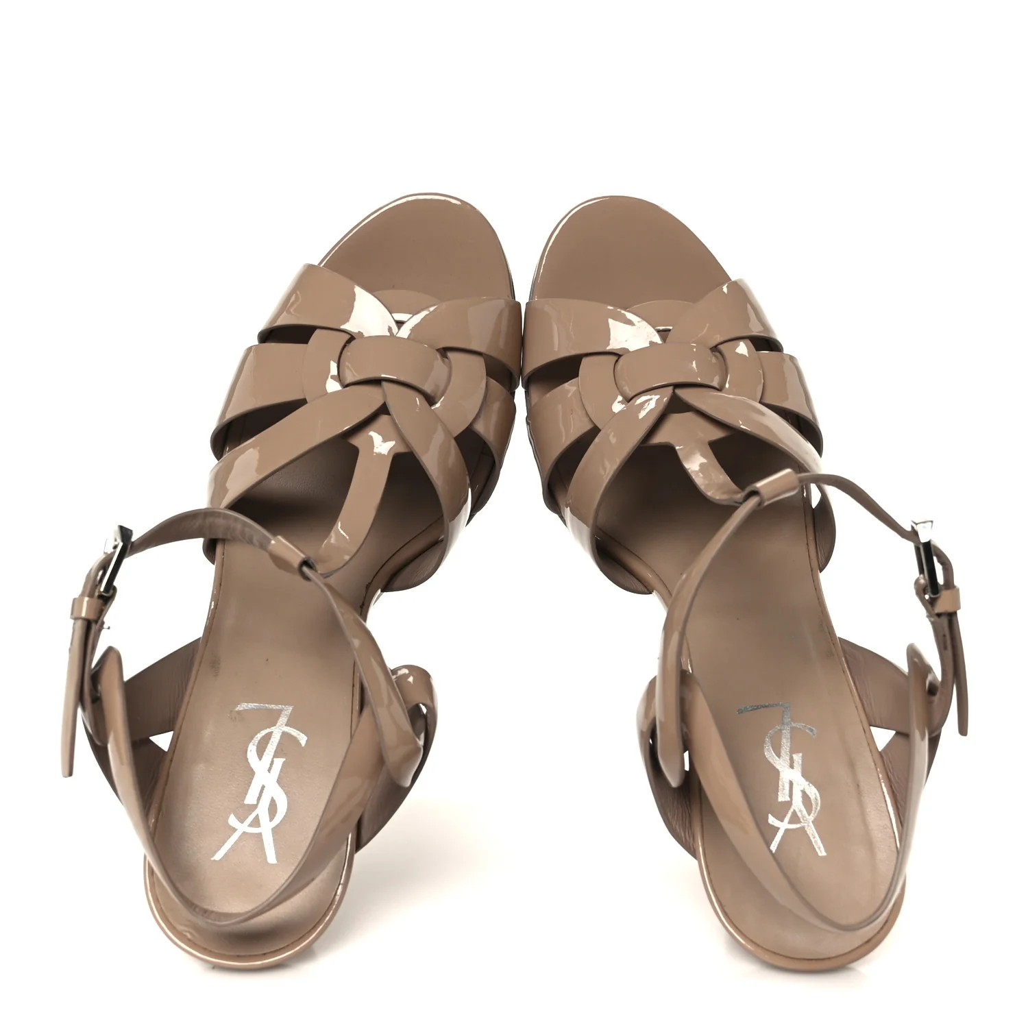 Vitello Vernice Tribute 105 Platform Sandals 39.5 Nude - Image 2