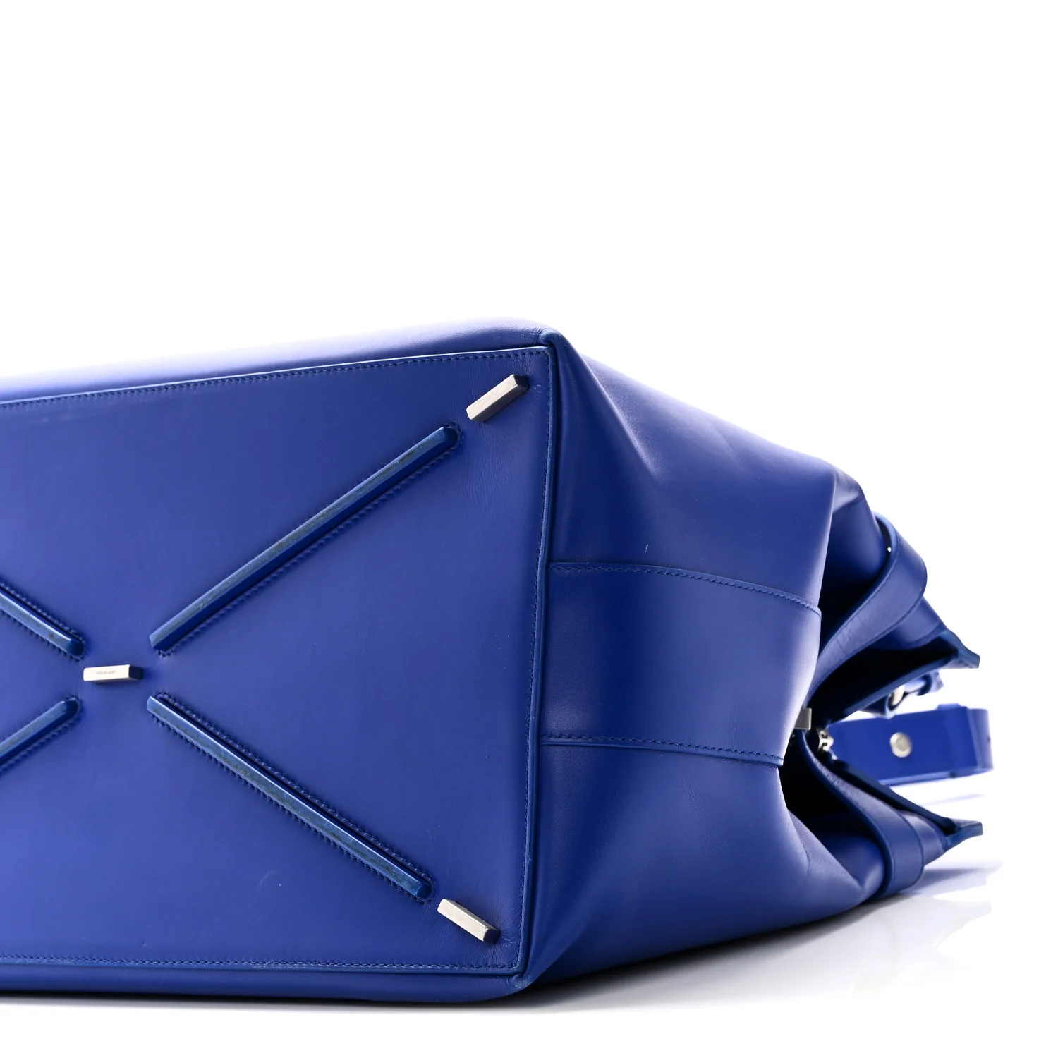 Calfskin Calfskin XL Gancini Buckles Tote Bag Blue - Image 10