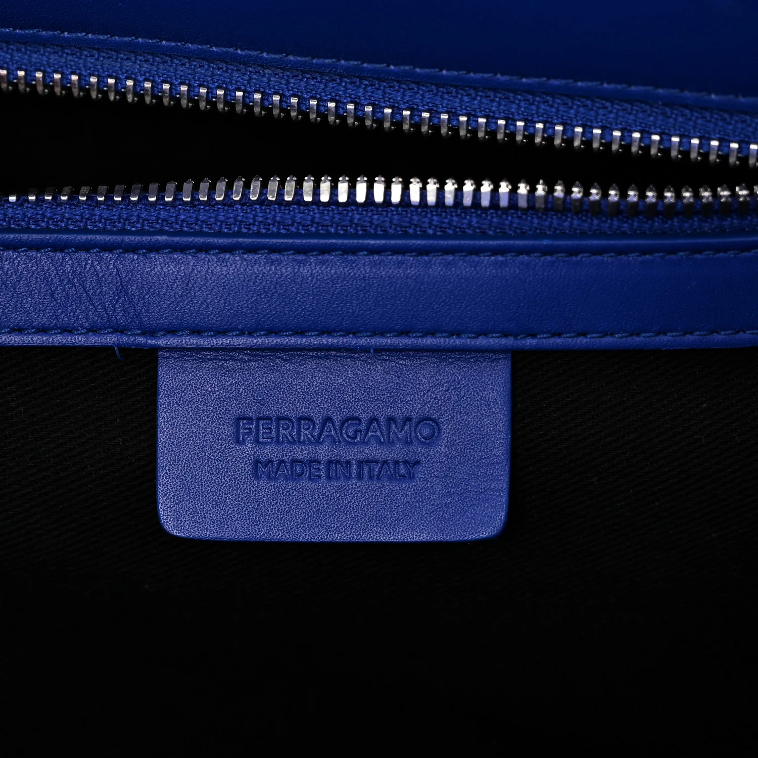 Calfskin Calfskin XL Gancini Buckles Tote Bag Blue - Image 6