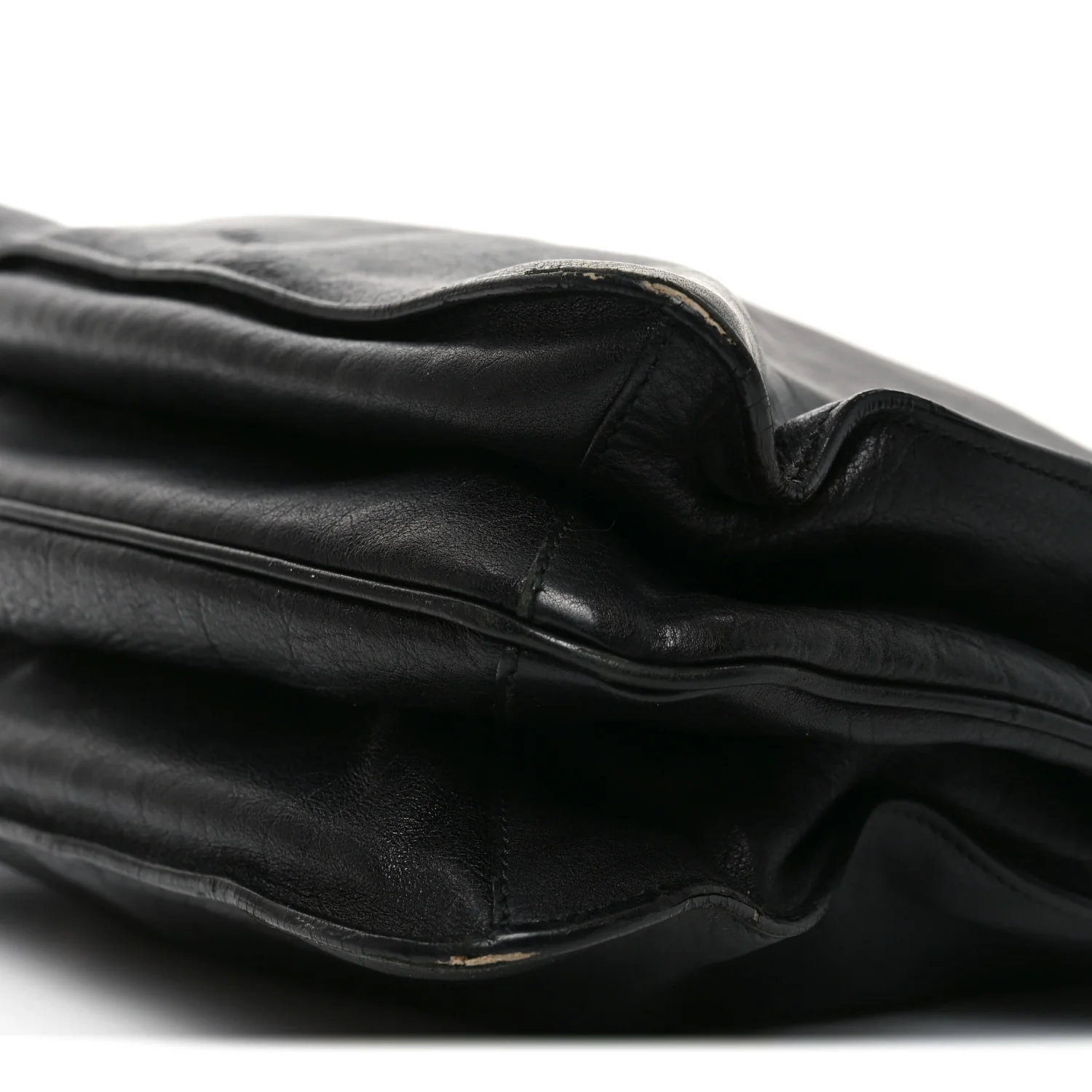 Calfskin Chain Tote Black - Image 10