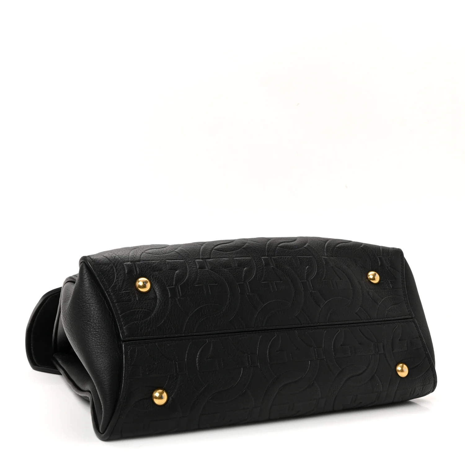 Calfskin Embossed Medium Margot Top Handle Satchel Black - Image 5