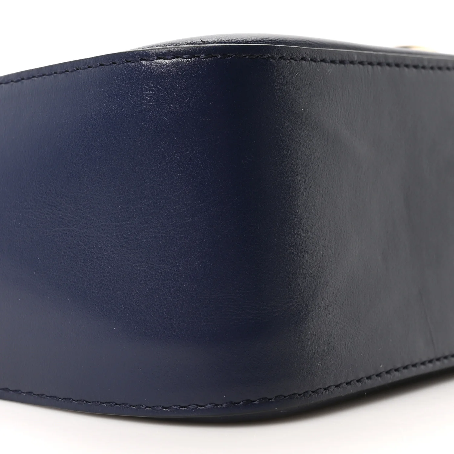Calfskin Gancini Lock Flap Crossbody Navy - Image 8