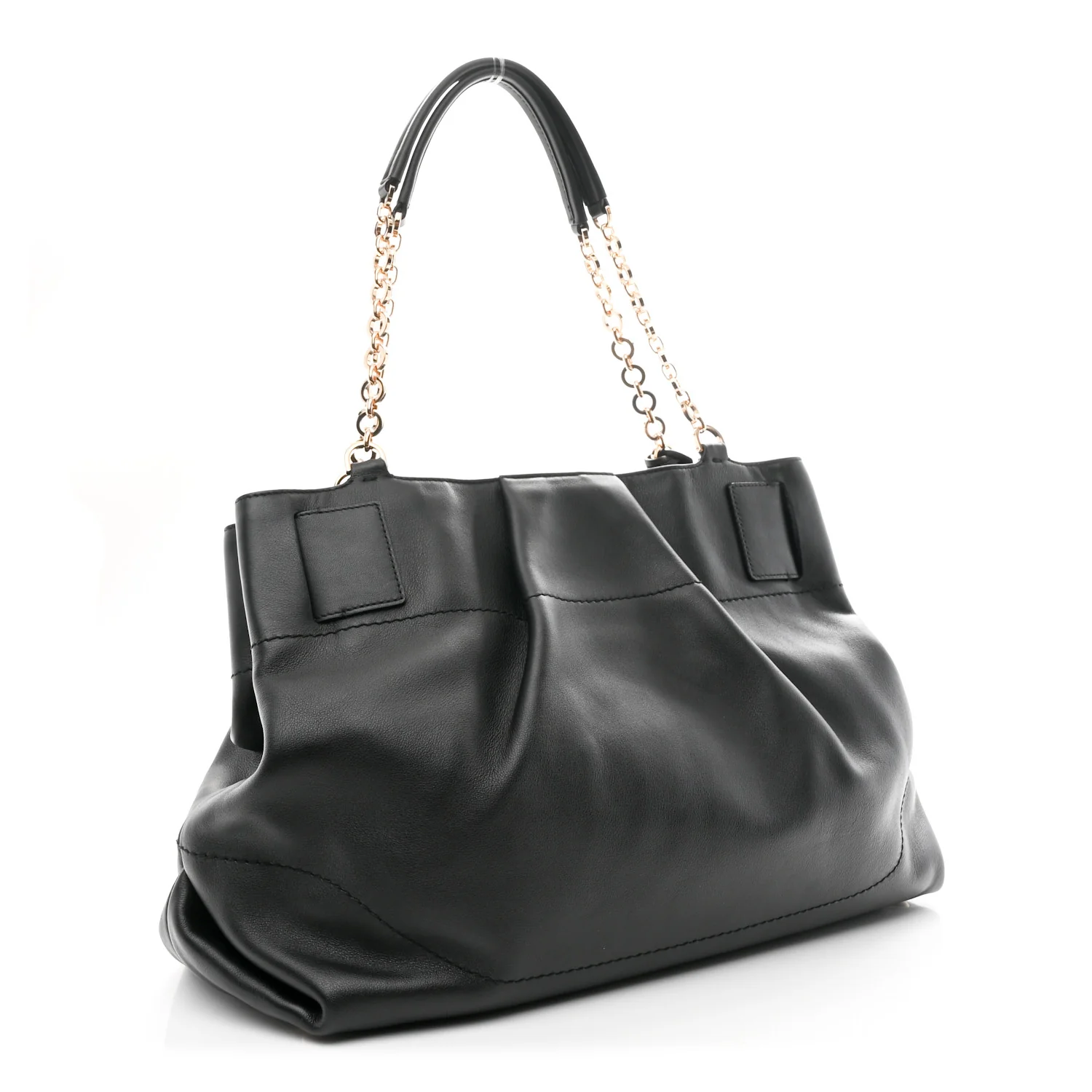 Calfskin Gancini Tote Bag Black - Image 3