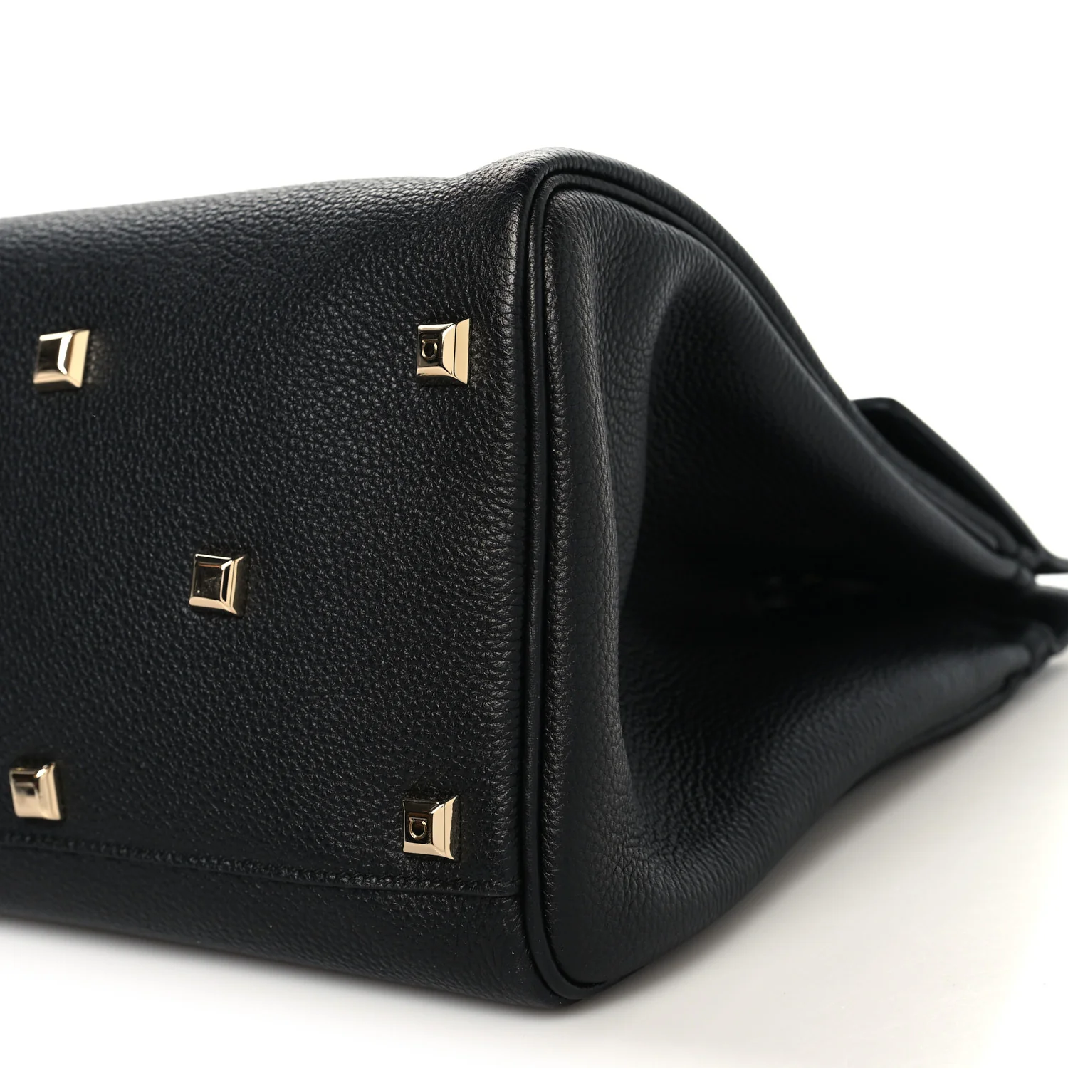Calfskin Large The Studio Bag Black - Image 9