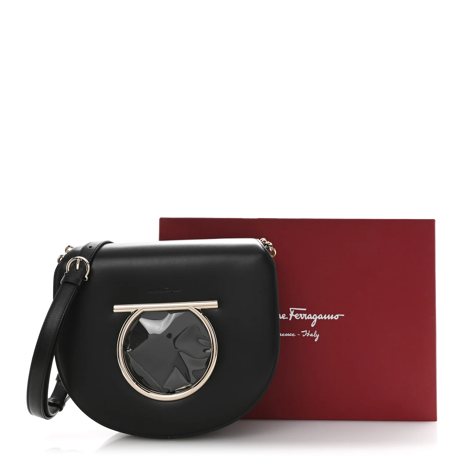 Calfskin Large Vela Flap Bag Black - Image 11