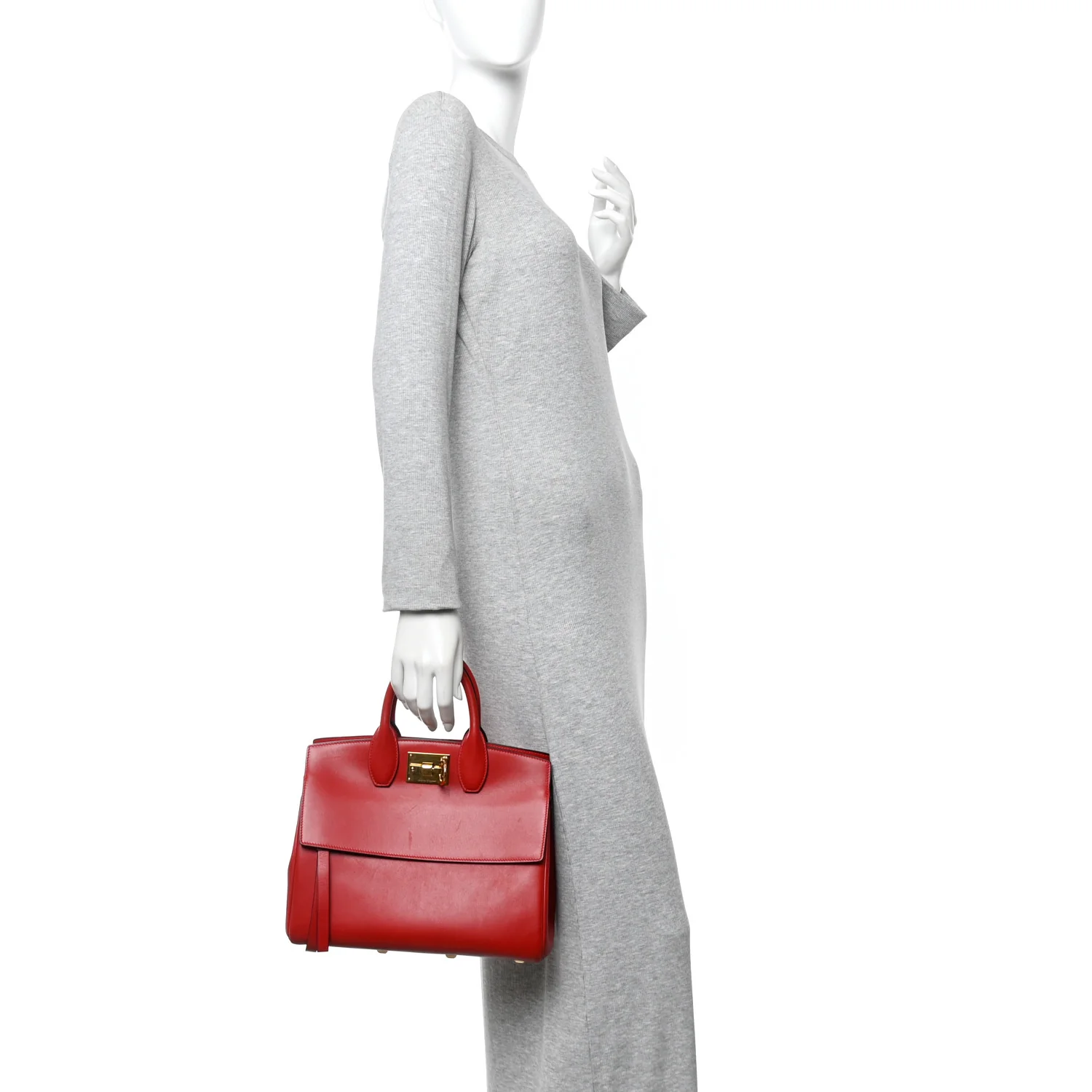 Calfskin Medium The Studio Bag Red - Image 2