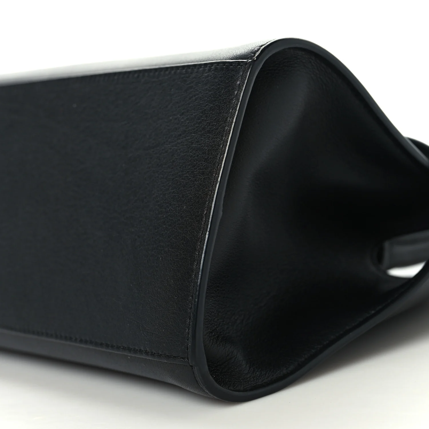 Calfskin Mini Hug Bag Black - Image 9