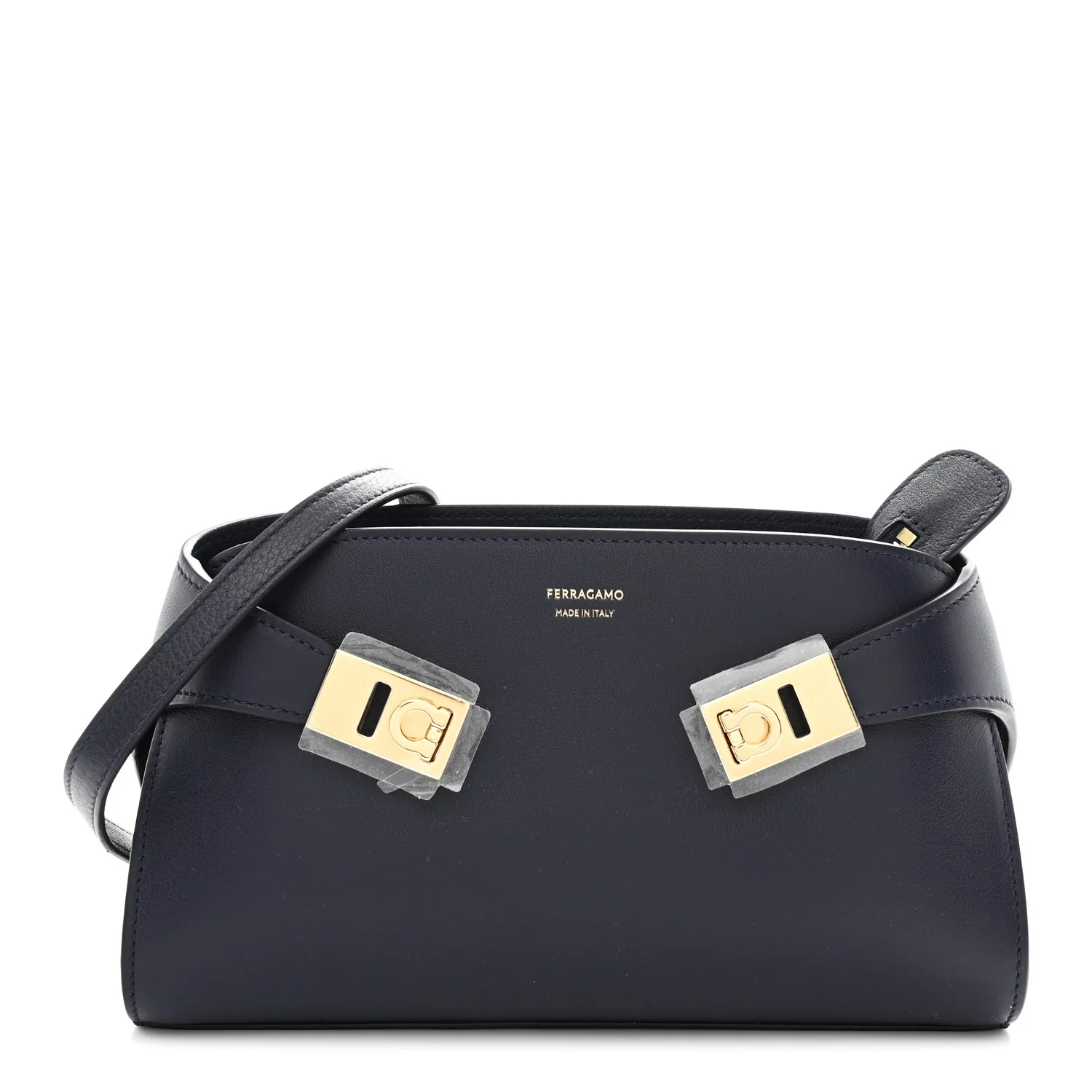 Calfskin Mini Hug Crossbody Bag Midnight