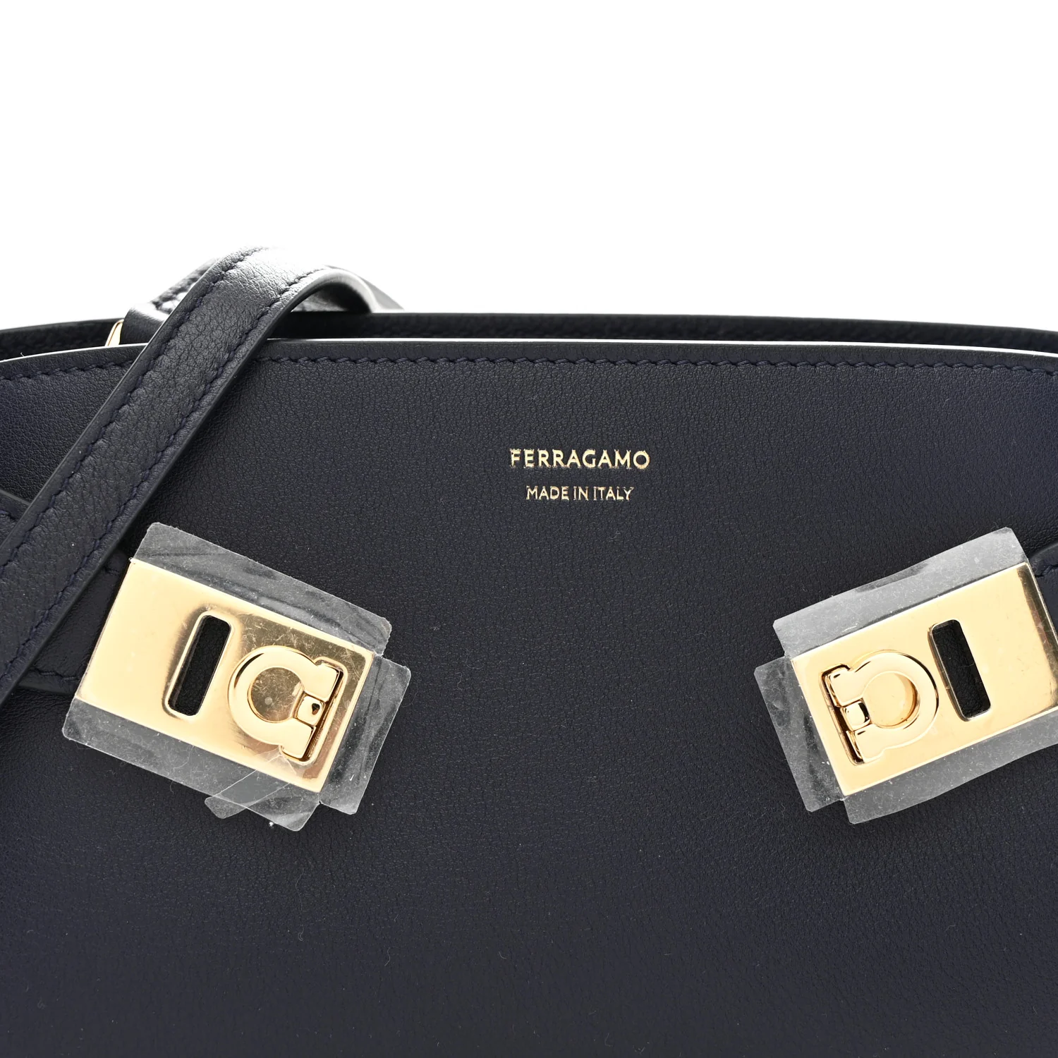 Calfskin Mini Hug Crossbody Bag Midnight - Image 7