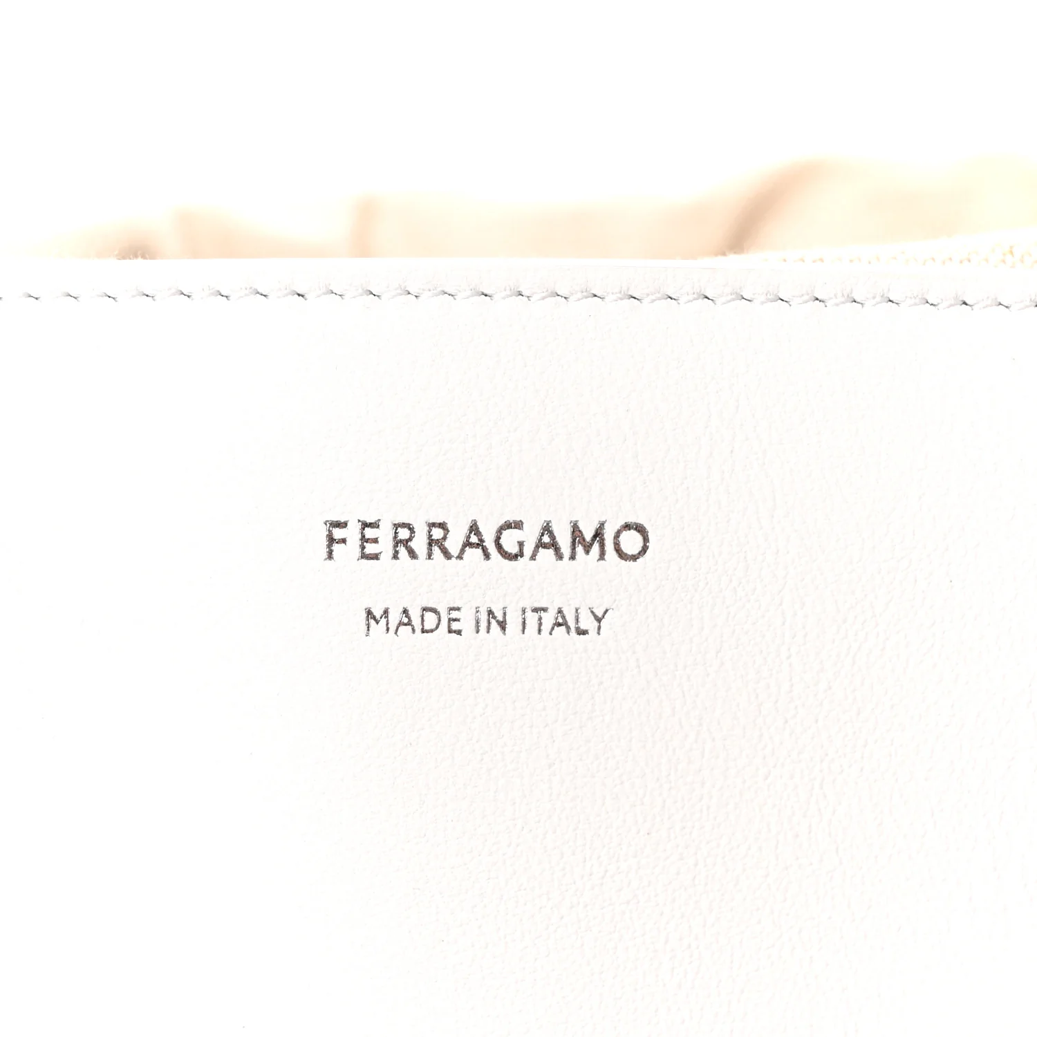Calfskin Perforated Medium Gancini Tote Bag Optic White - Image 11