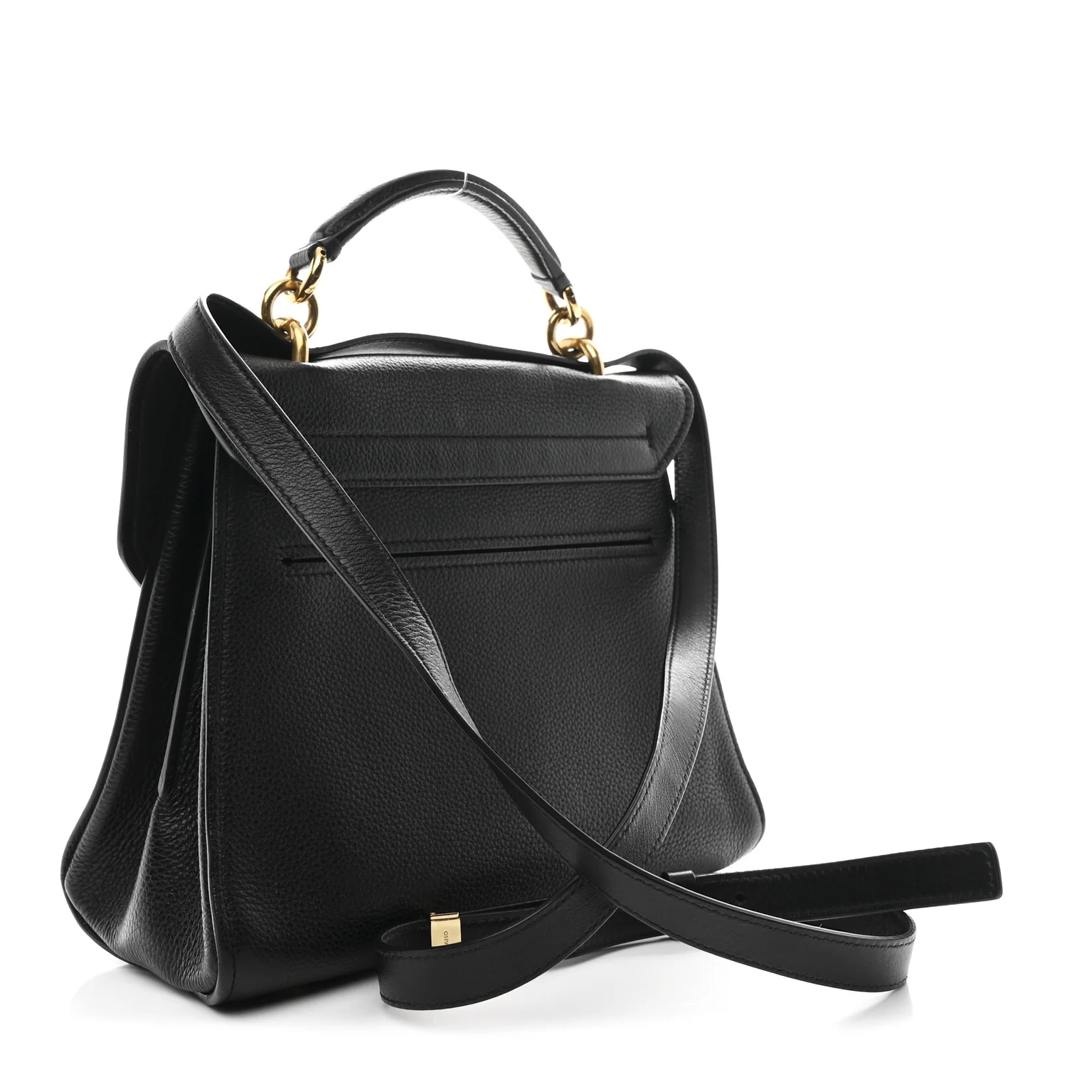 Calfskin Small Margot Top Handle Satchel Black - Image 3
