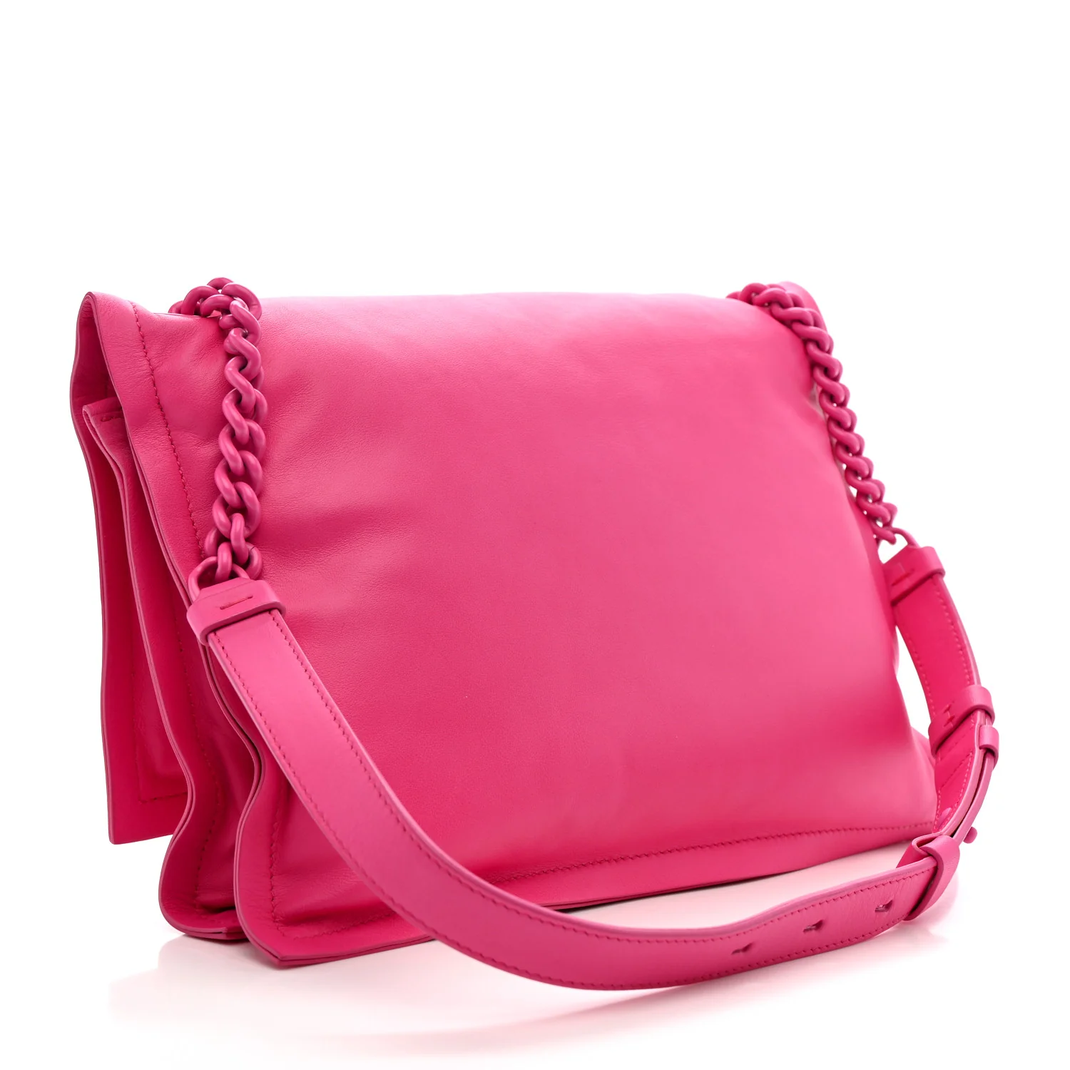 Calfskin Small Viva Bow Shoulder Bag Hot Pink - Image 3