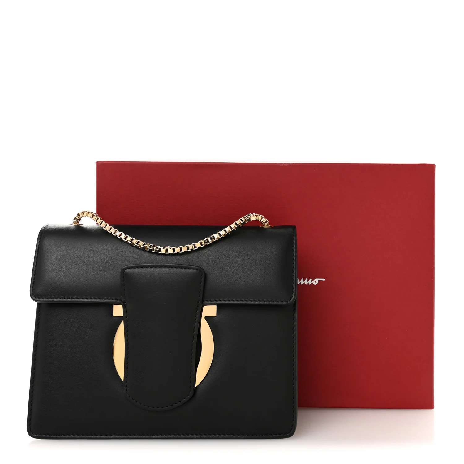 Calfskin Thalia Flap Shoulder Bag Black - Image 11