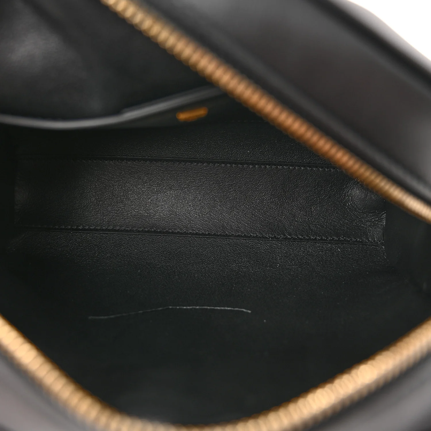 Calfskin Trifolio Camera Crossbody Bag Black - Image 5
