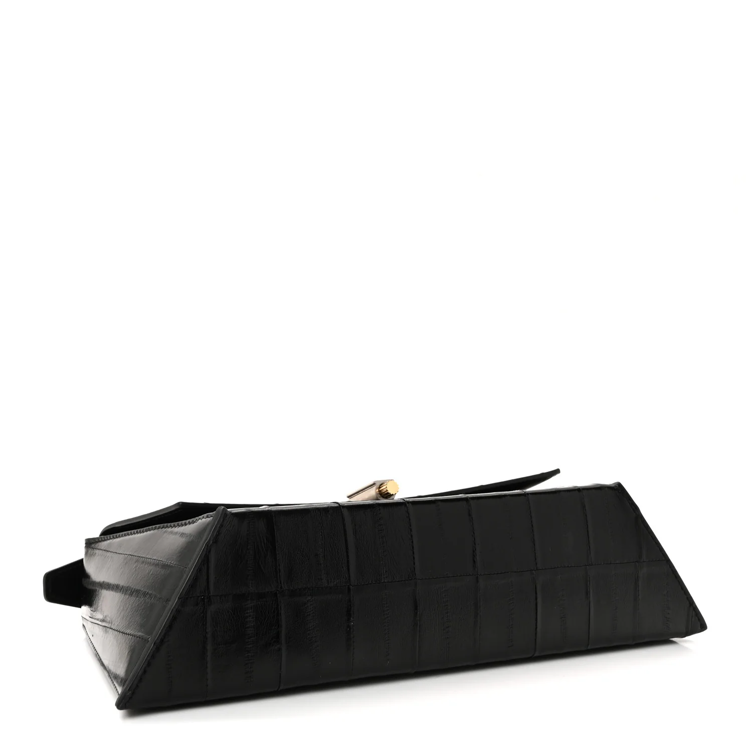 Eel Medium Geometric Prisma Shoulder Bag Black - Image 6