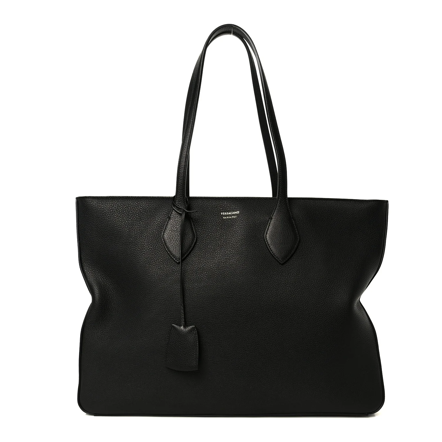 Grained Calfskin Medium Star Tote Black