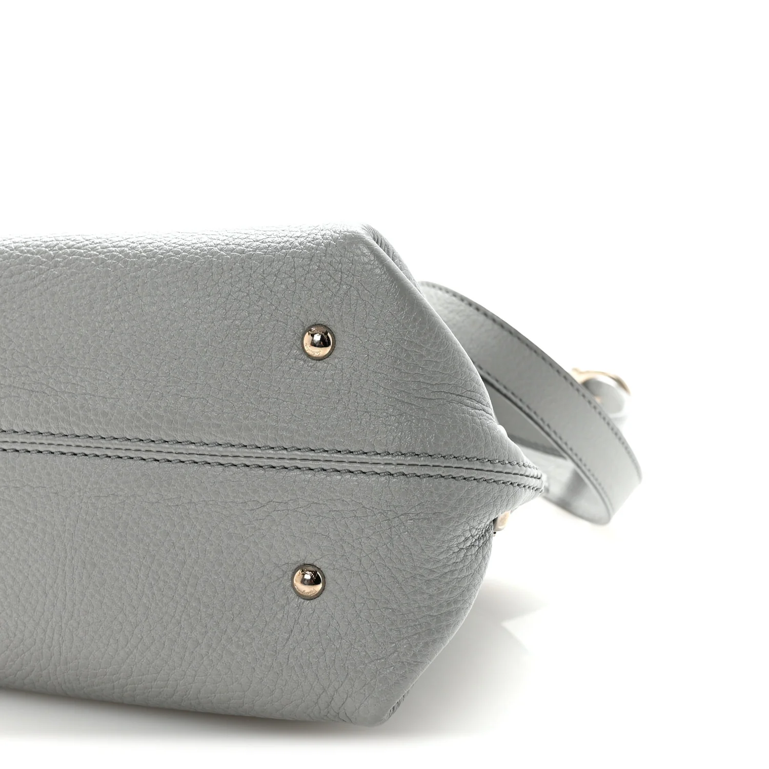 Grained Calfskin Sofia Satchel Grey - Image 9