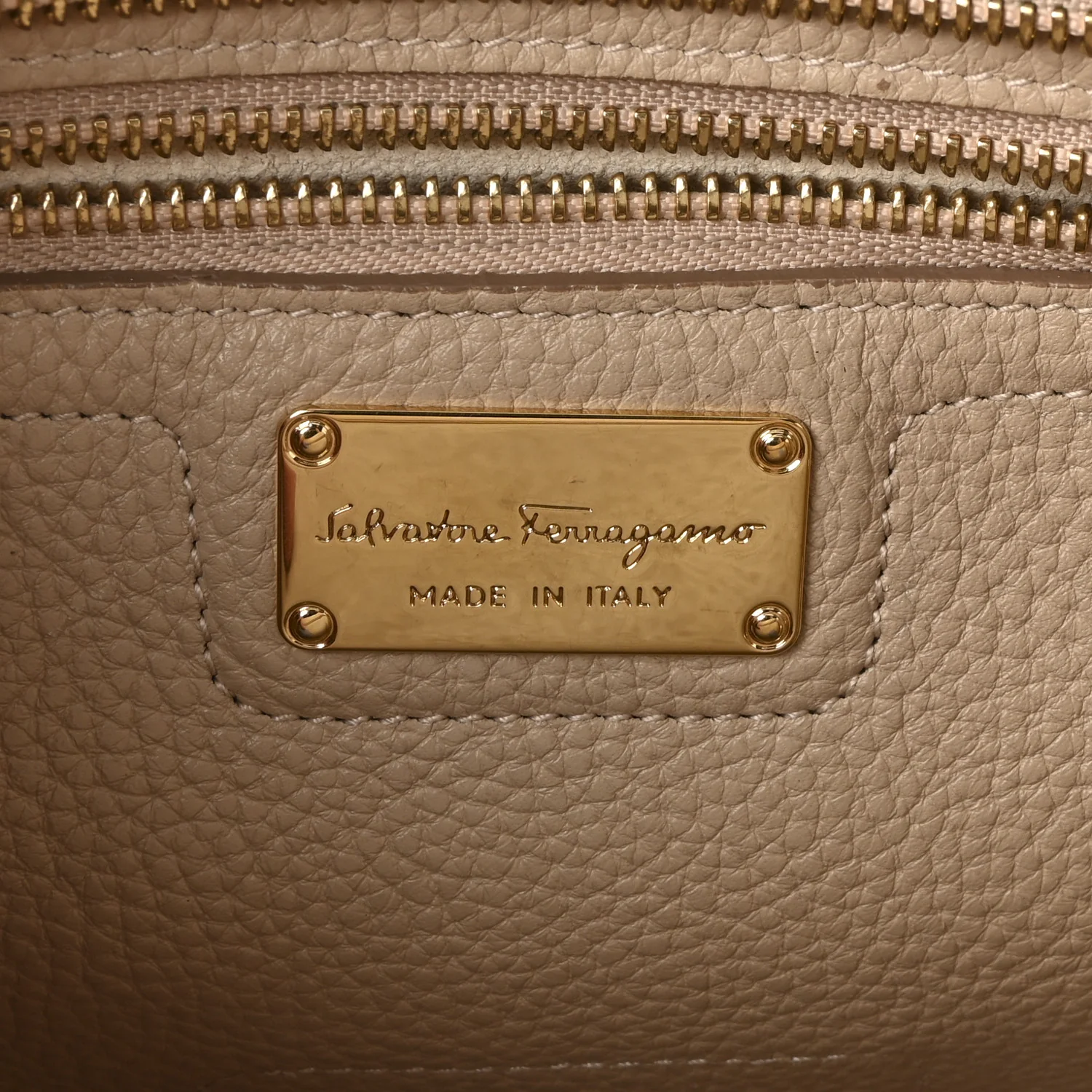 Hammered Calfskin Double Handle Small Amy Tote Cumin - Image 6