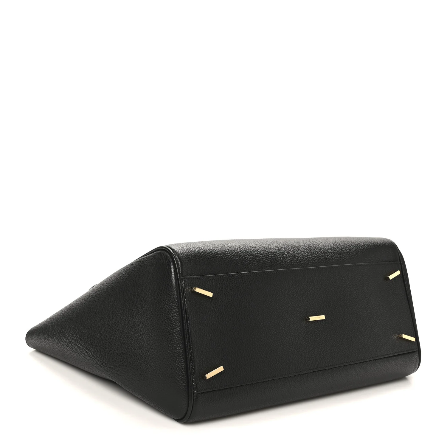 Hammered Calfskin Firenze East West Tote Bag Black - Image 4