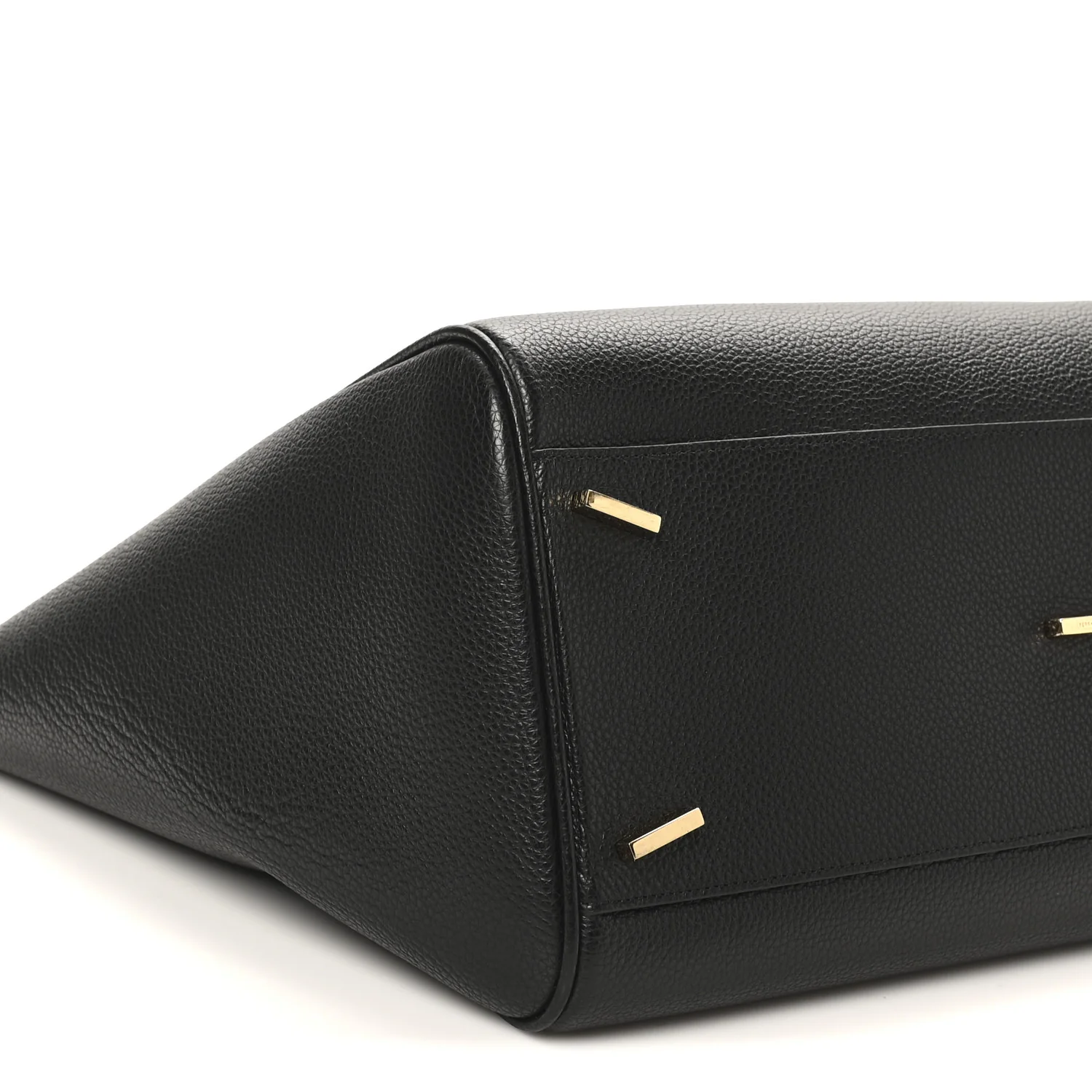 Hammered Calfskin Firenze East West Tote Bag Black - Image 9
