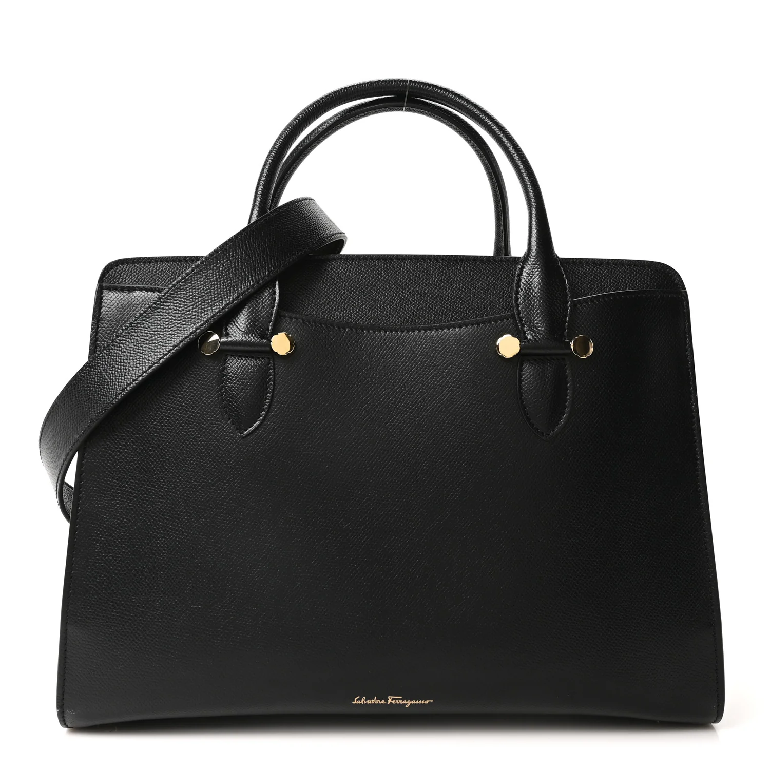 Hammered Calfskin Today Satchel Black