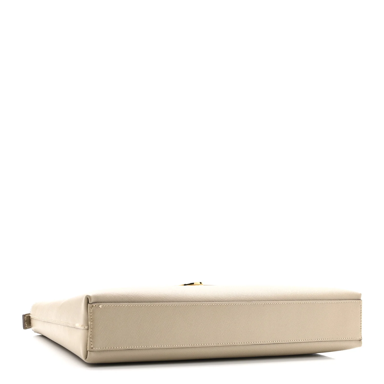 Hammered Calfskin Trifolio Shoulder Bag Beige - Image 4
