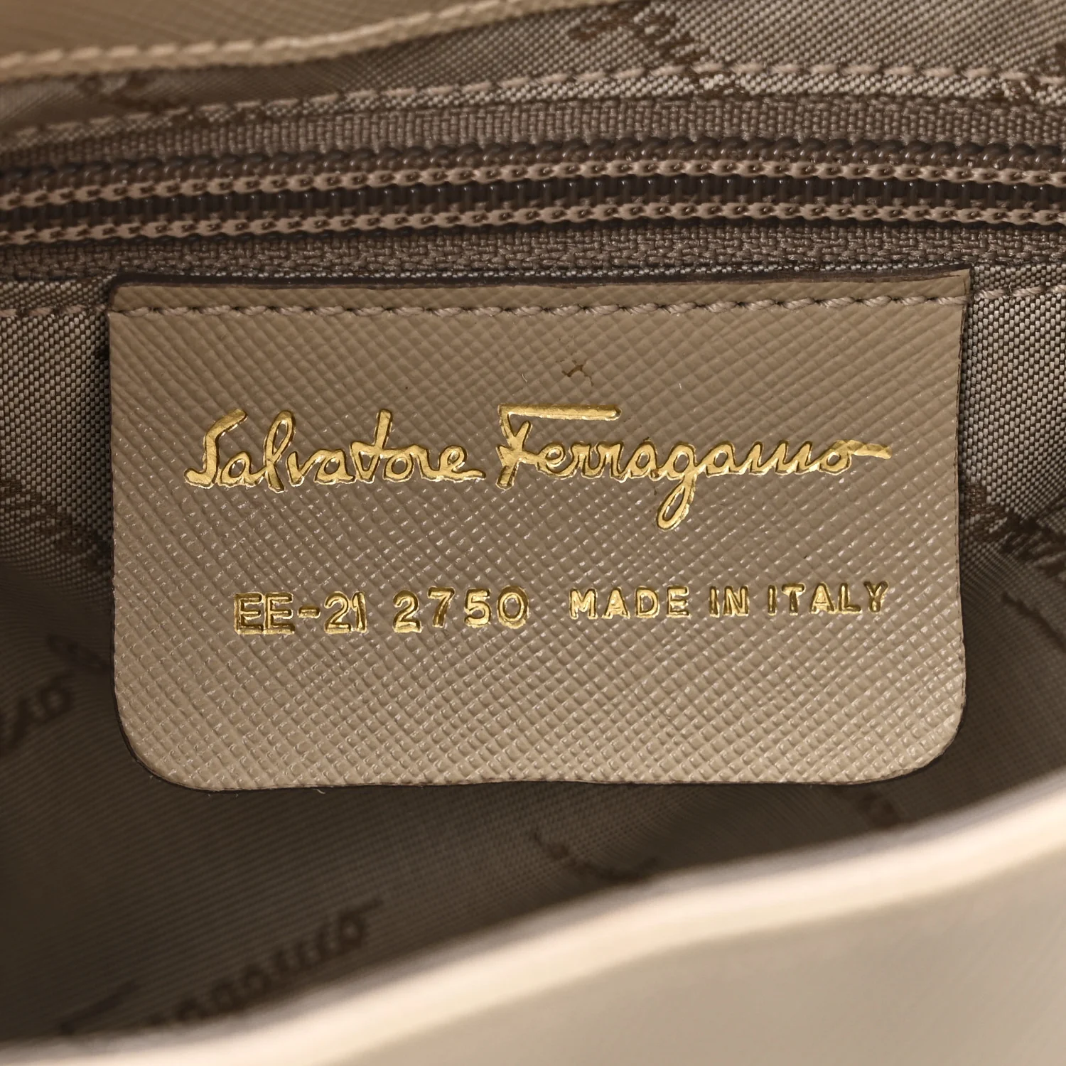 Hammered Calfskin Trifolio Shoulder Bag Beige - Image 6