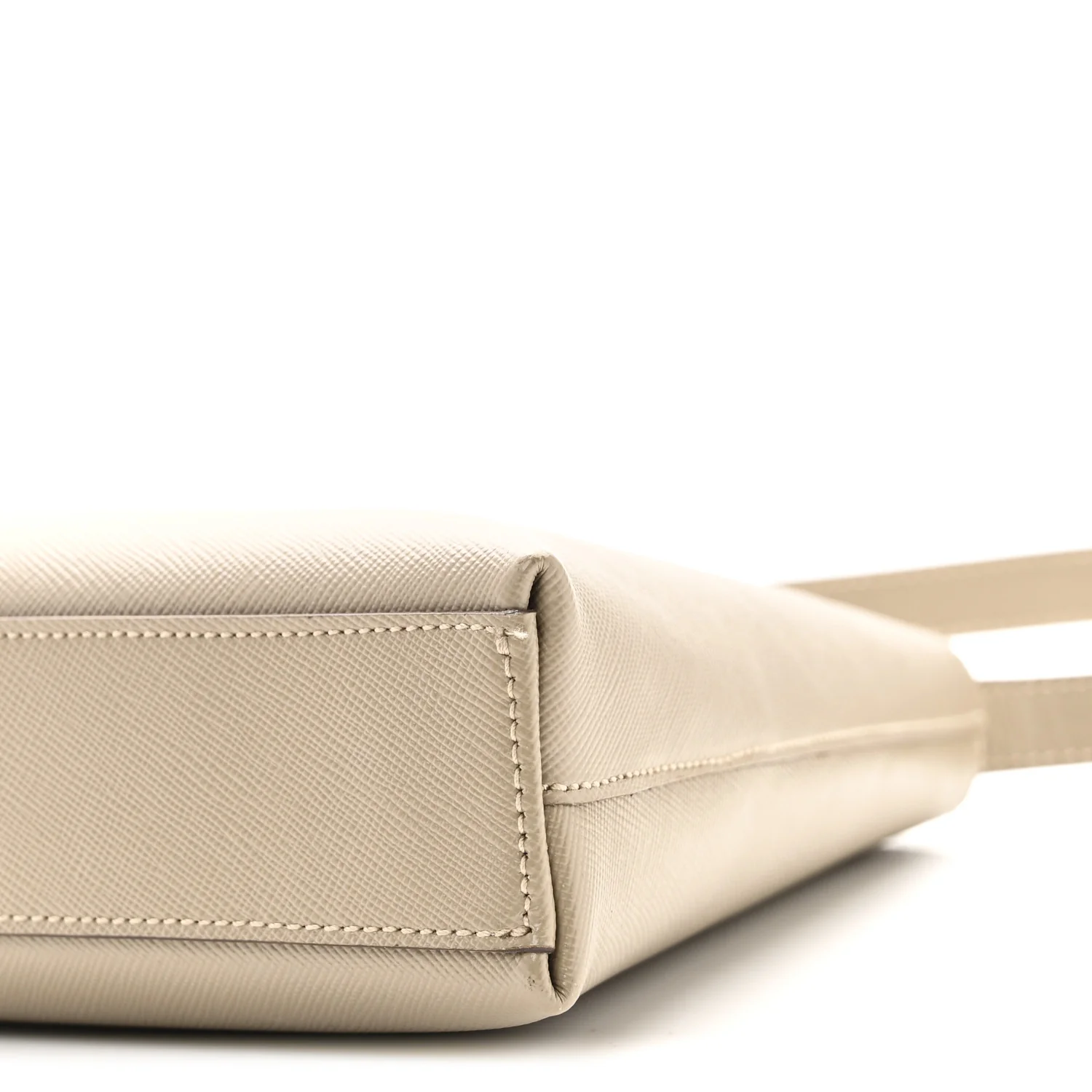 Hammered Calfskin Trifolio Shoulder Bag Beige - Image 9