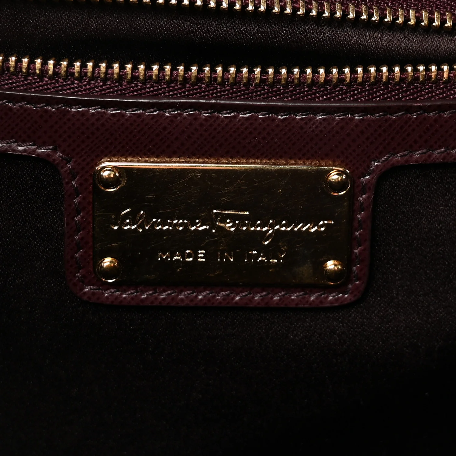 Hammered Calfskin Vara Bow Chain Flap Crossbody  Pink Purple - Image 5