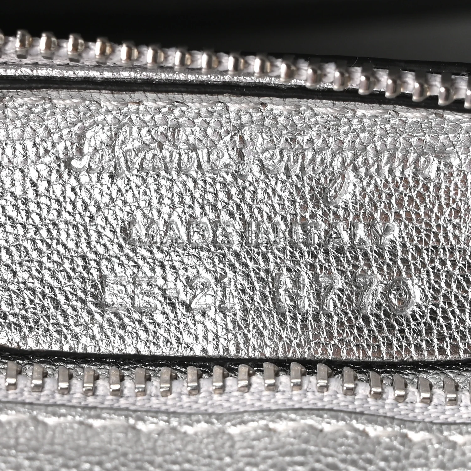 Metallic Calfskin Gancini Clutch Silver - Image 7