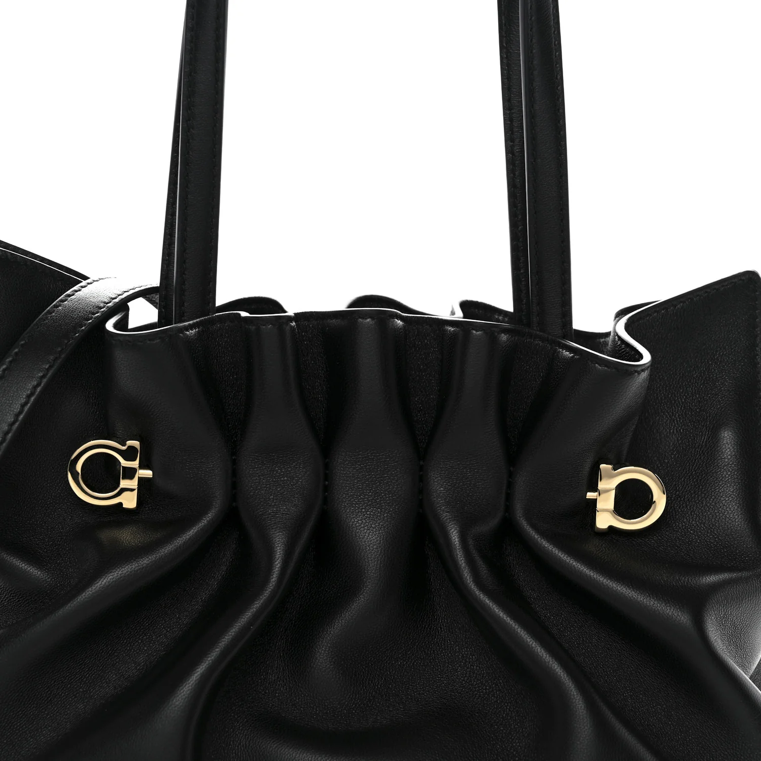 Nappa Small Soft Bag Black - Image 7