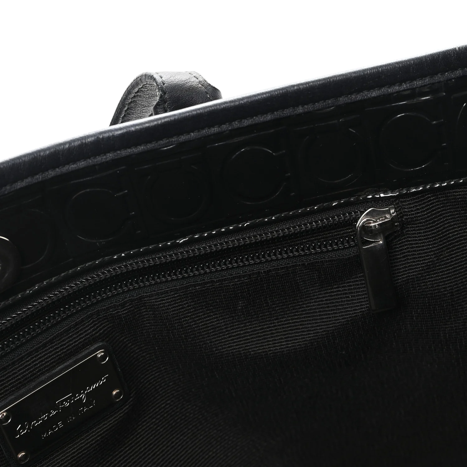 Patent Gancini Embossed Tote Black - Image 11