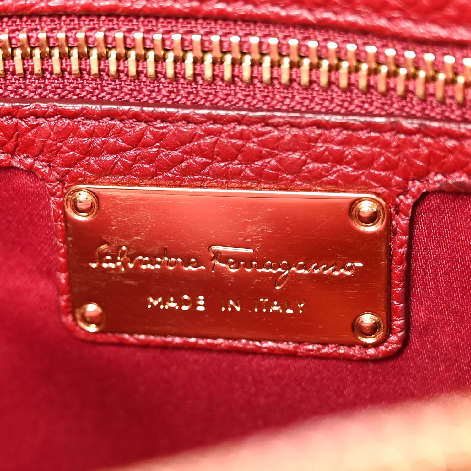 Pebbled Calfskin East West Fiamma Bag Red - Image 7
