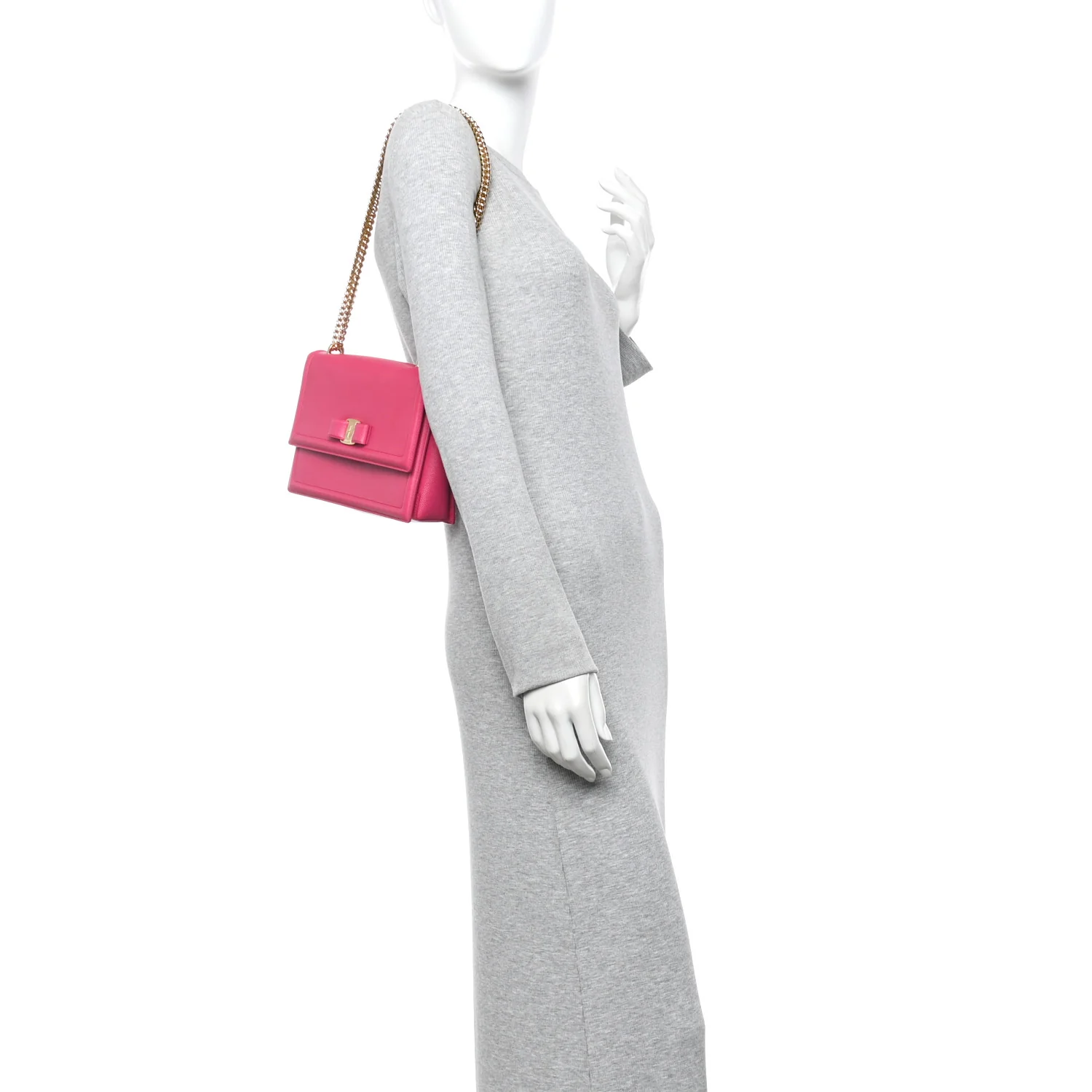 Printed Calfskin Ginny Shoulder Bag Begonia - Image 2